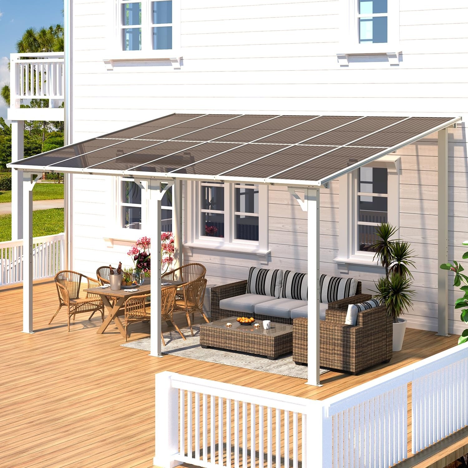 AECOJOY 16304WH-LS01 Wood-Resin-Gazebos - View #3