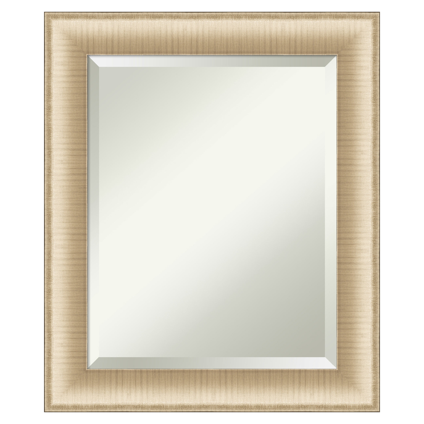Elegant Brushed Honey Gold Framed Rectangular Wall Mirror