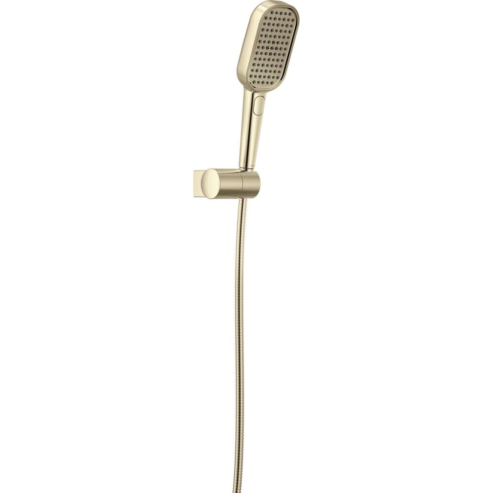 Delta Delta 4-Setting Hand Shower with Wall Mount featuring FeatherRain Spray Lumicoat Polished Nickel