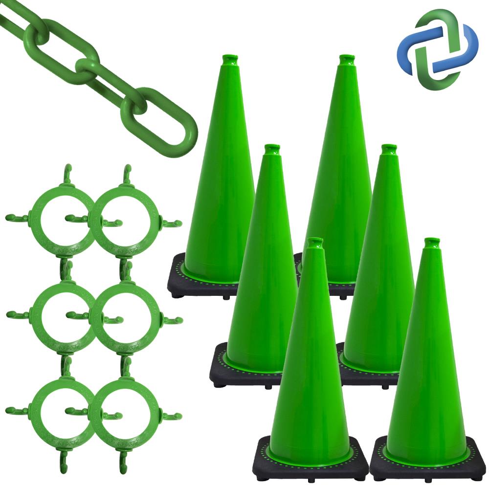 Mr. Chain 28in Green Traffic Safety Cone in the Traffic Safety