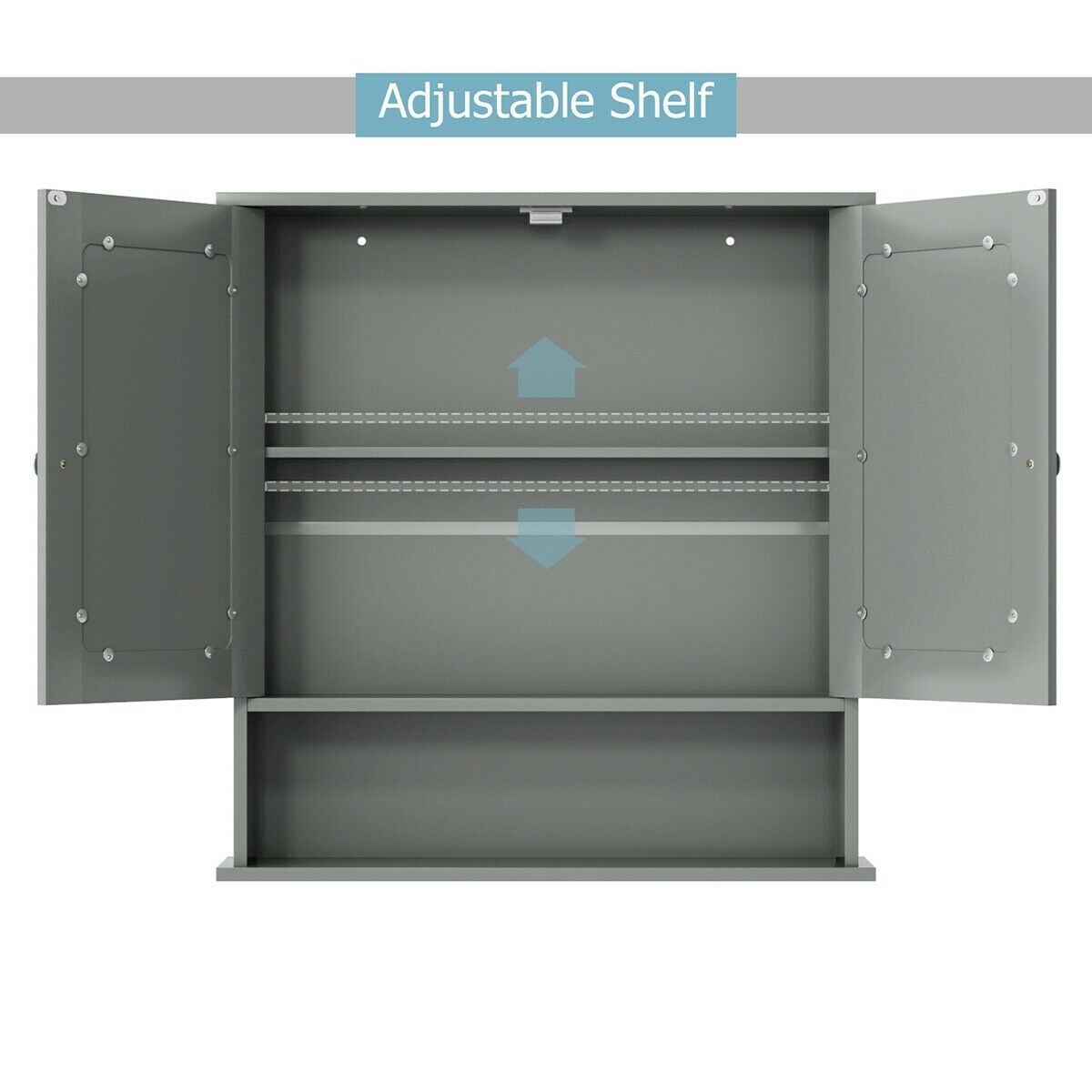Forclover HYFC-BA396GR Bathroom-Wall-Cabinets - View #10