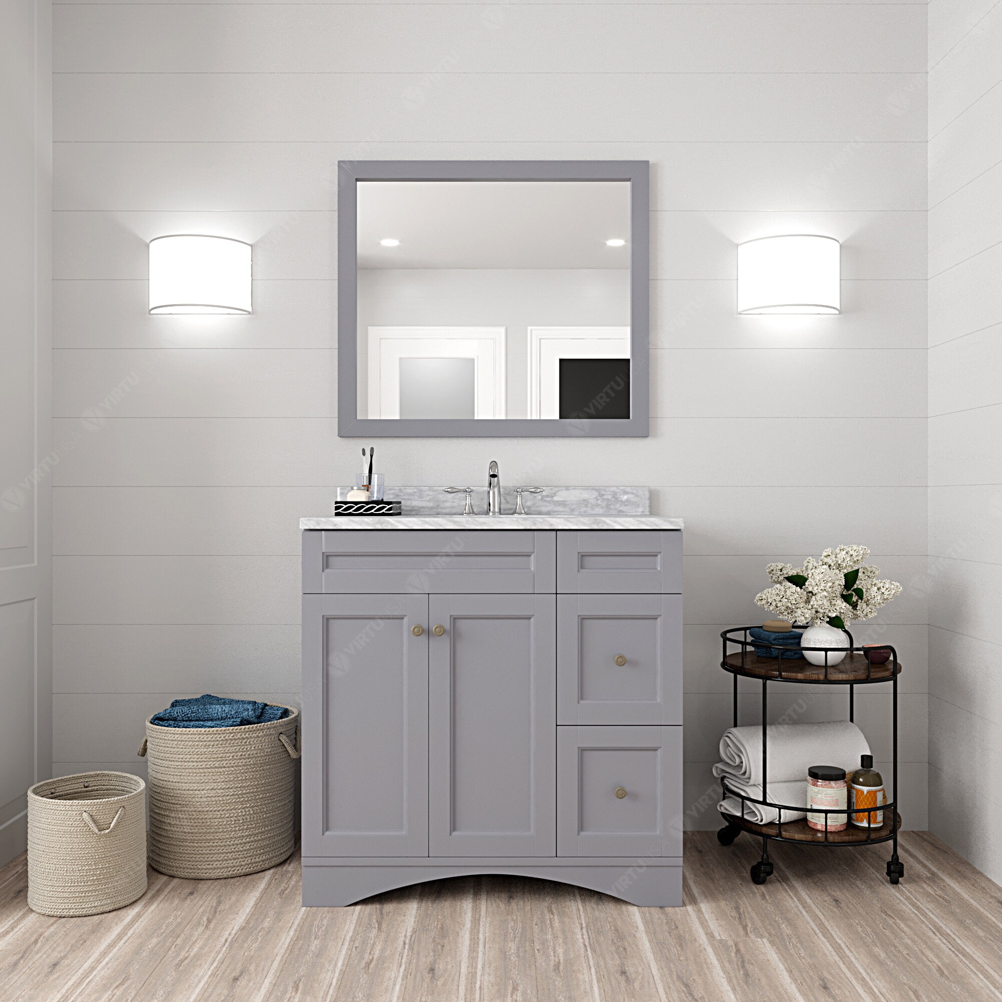Virtu USA ES-32036-WMSQ-GR Bath-Vanity-Combo - View #2