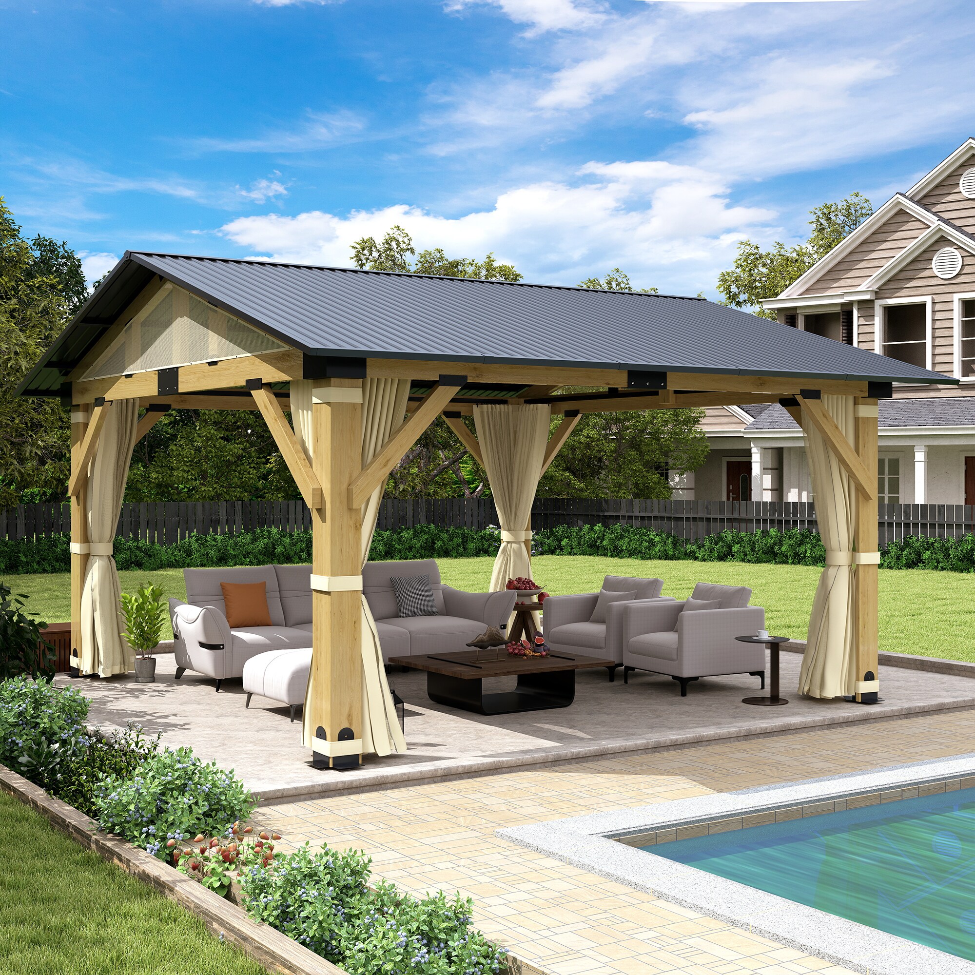 Coveronics LW-RZG-WB-1315 Wood-Resin-Gazebos - View #2