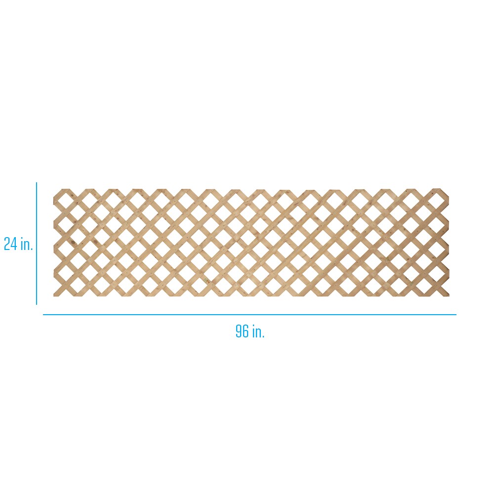 Severe Weather 1/2-in x 24-in x 8-ft Natural Pressure Treated Spruce Wood Traditional Lattice