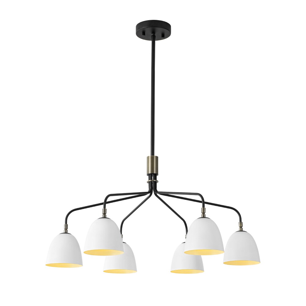Wonderindoor 6 -Light Matte White Metal Metal Chandelier