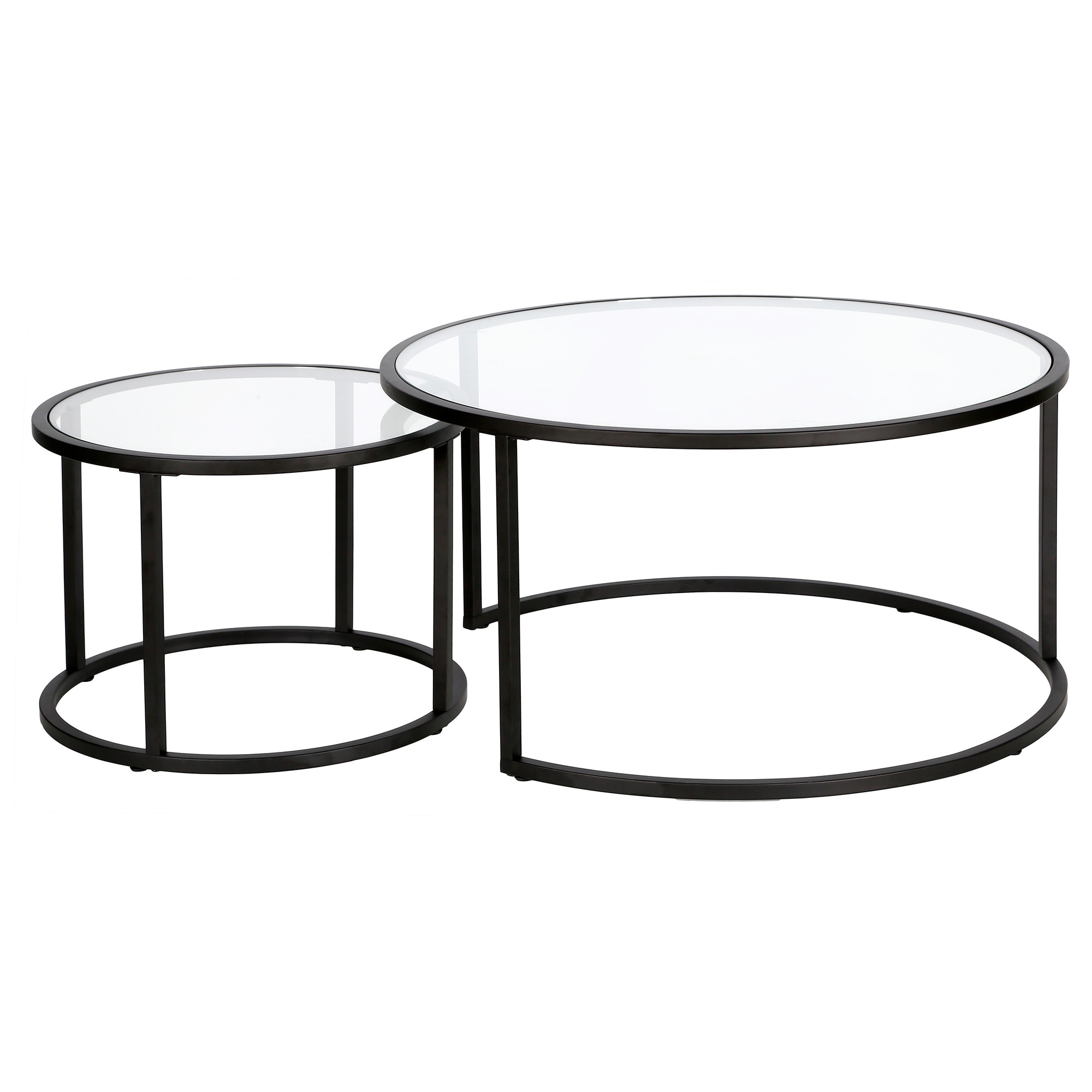Hailey Home CT0586 Watson Blackened Bronze Glass Modern Coffee Table