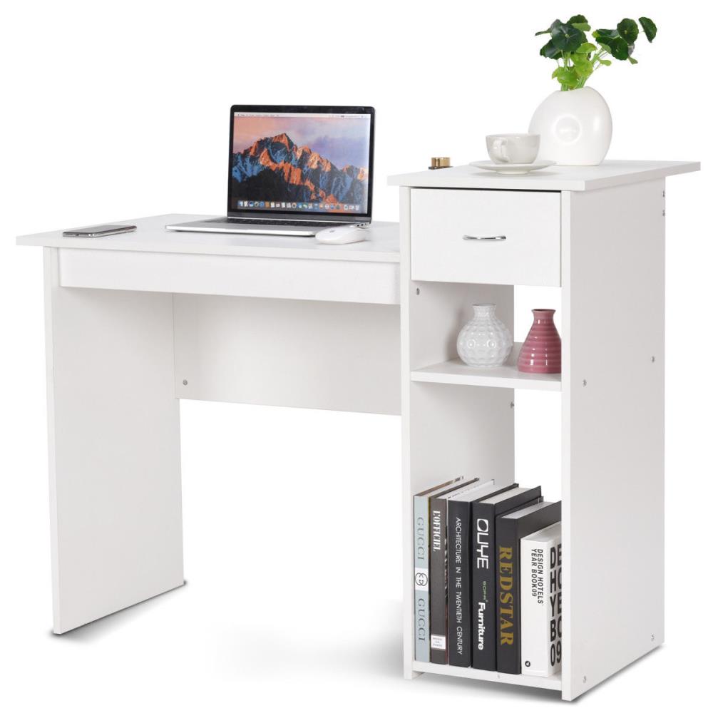 Goplus Desk 15.5-in White Modern/Contemporary Computer Desk in the ...