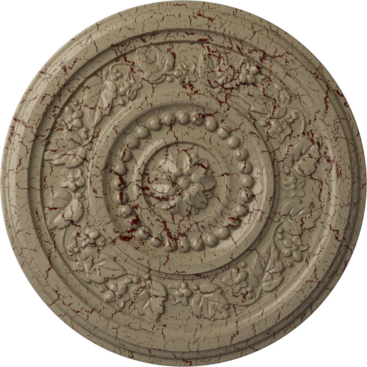 Ekena Millwork CM16MAGDC Marseille 16.125-in W x 16.125-in L Painted Gobi Desert Crackle Polyurethane Whole Ceiling Medallion