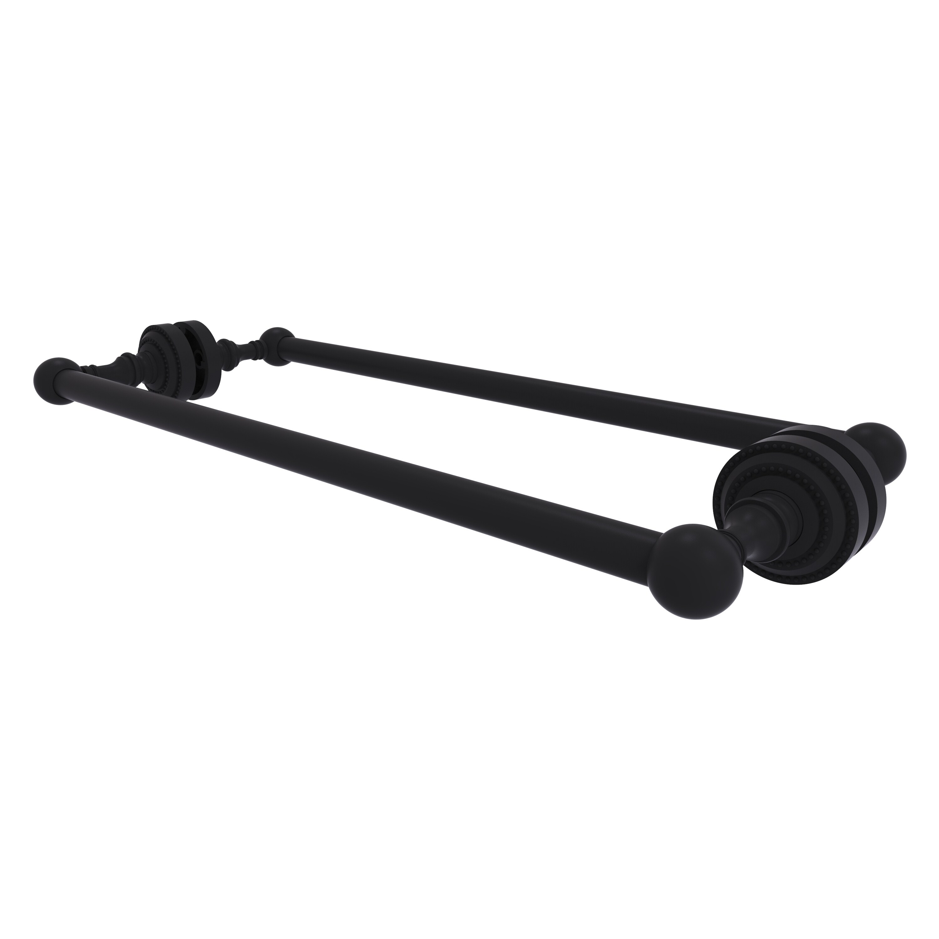Allied Brass DT-41-BB-18-BKM Dottingham 18-in double Matte Black Wall mount Double Towel Bar