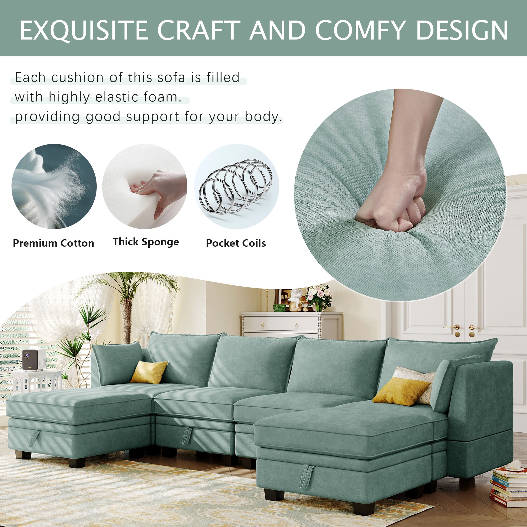 JIMSMAISON JMUSSO28LGRN Sofas-Loveseats - View #7