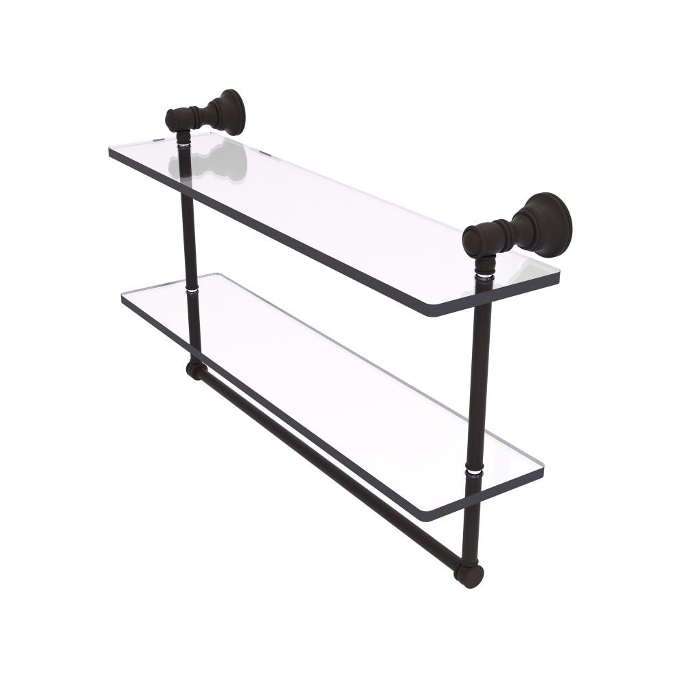 Allied Brass CL-2-22TB-ORB Carolina Oil Rubbed Bronze 2 -Tier Wall mount Bathroom Shelf ( 22-in x 9.5-in x 5-in )