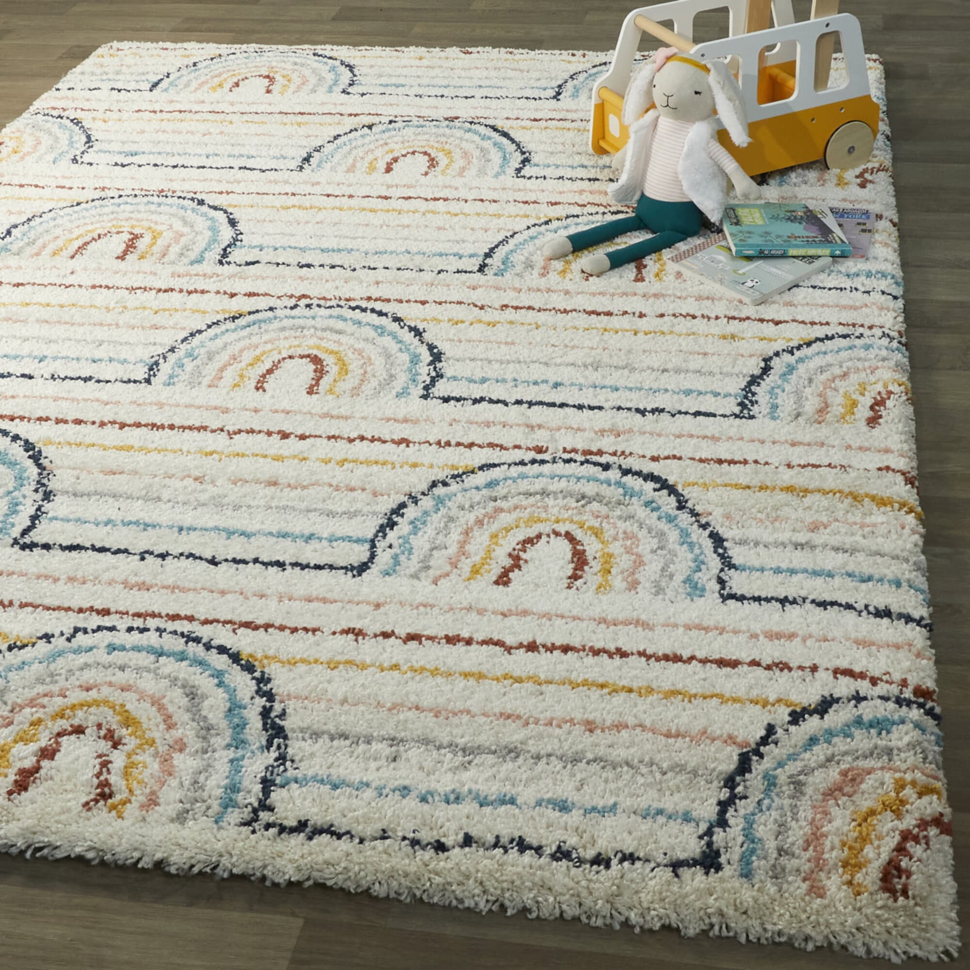 Balta 3006108 Hailey 5 x 7 (ft) Loomed Polypropylene White Rectangular Indoor Abstract Bohemian/Eclectic Area rug