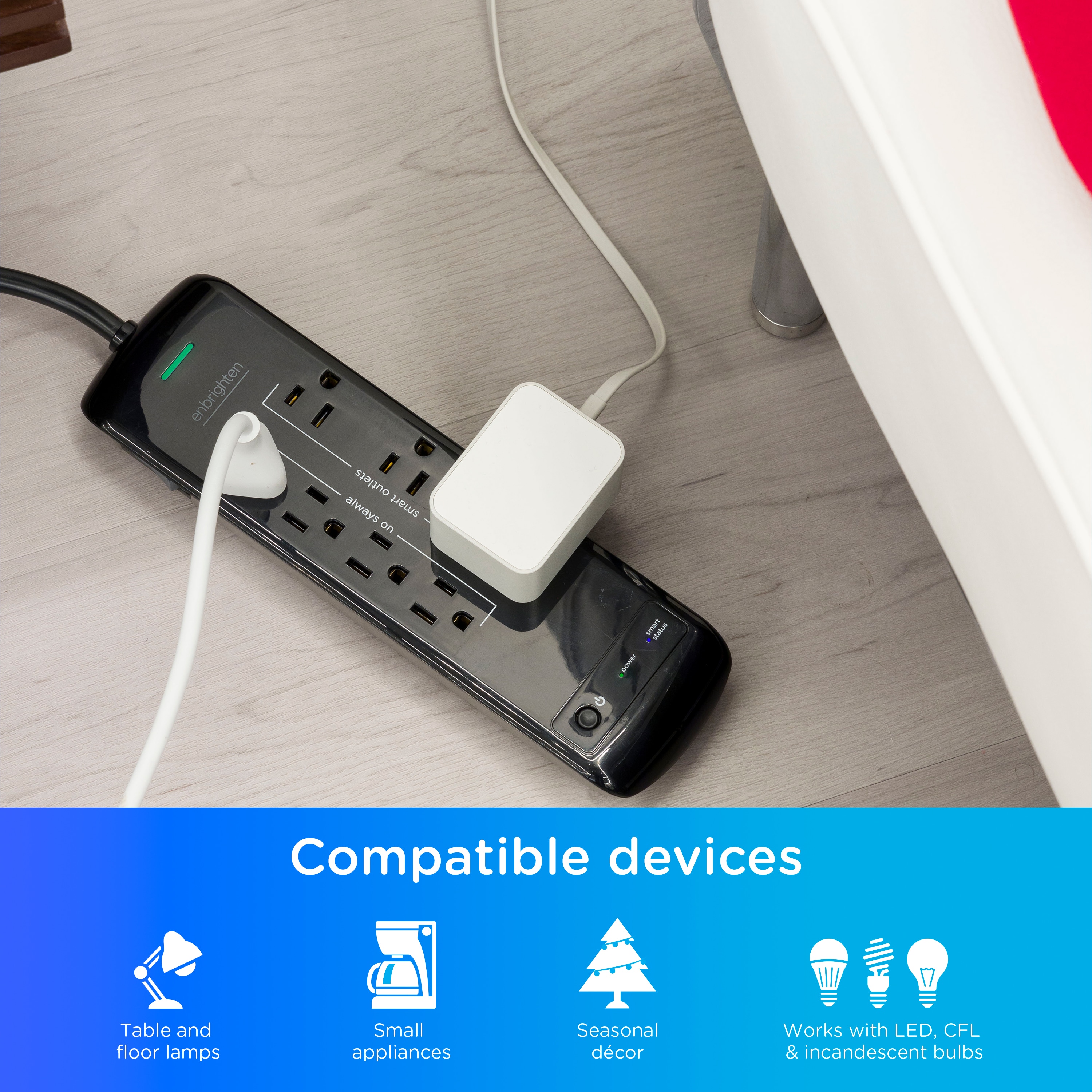 Surge Protector, 1 Outlet, Direct Plug-In, 600 Joules, LEDs