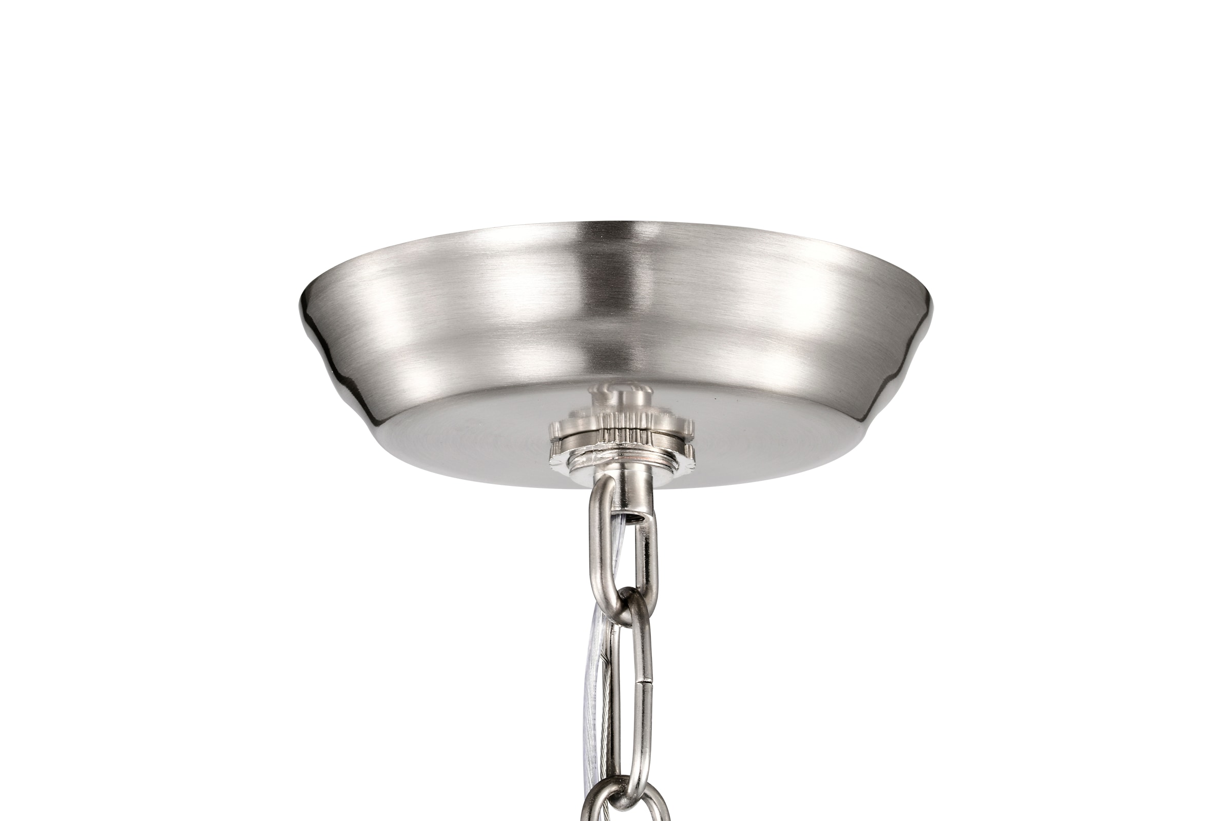 Brushed Nickel 4-Light Lantern Pendant Chandelier 16 in