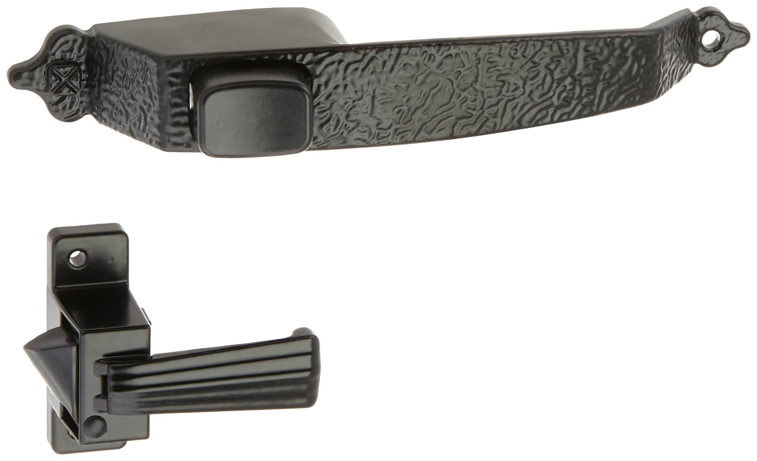 WRIGHT PRODUCTS Hampton Products-Wright V333BL Pushbutton Latch for Screen Storm Doors Black