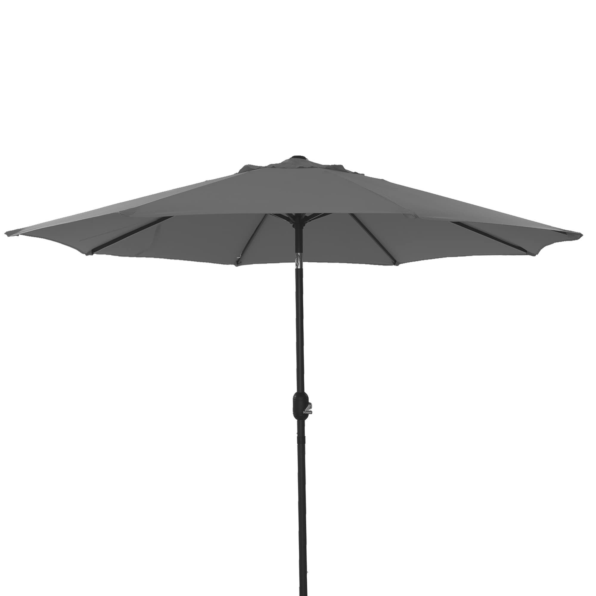 CASAINC EDWF9005 9-ft Aluminum Gray Crank Market Patio Umbrella