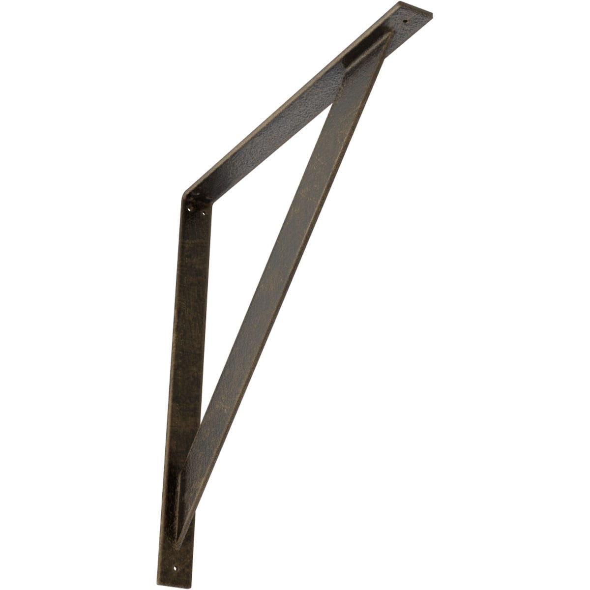 Ekena Millwork BKTM02X24X24TRAPG Traditional 24-in x 2-in x 24-in Antique gold Steel Mounting bracket