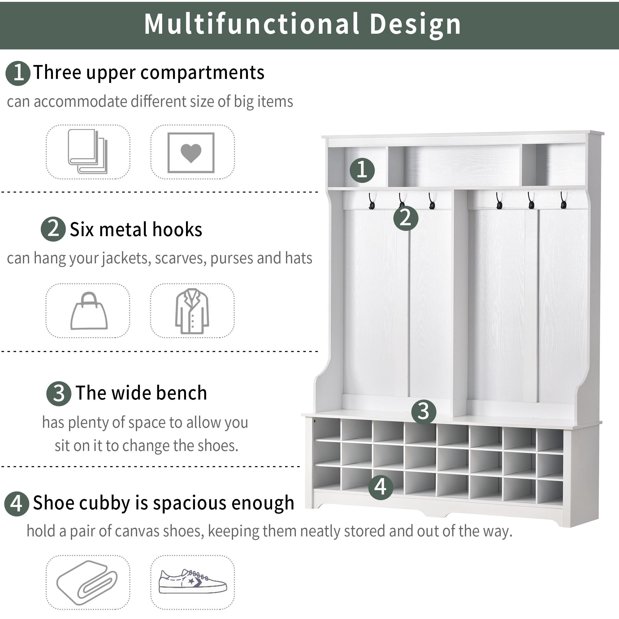 ModernLuxe WF298614AAK Hall-Trees - View #4
