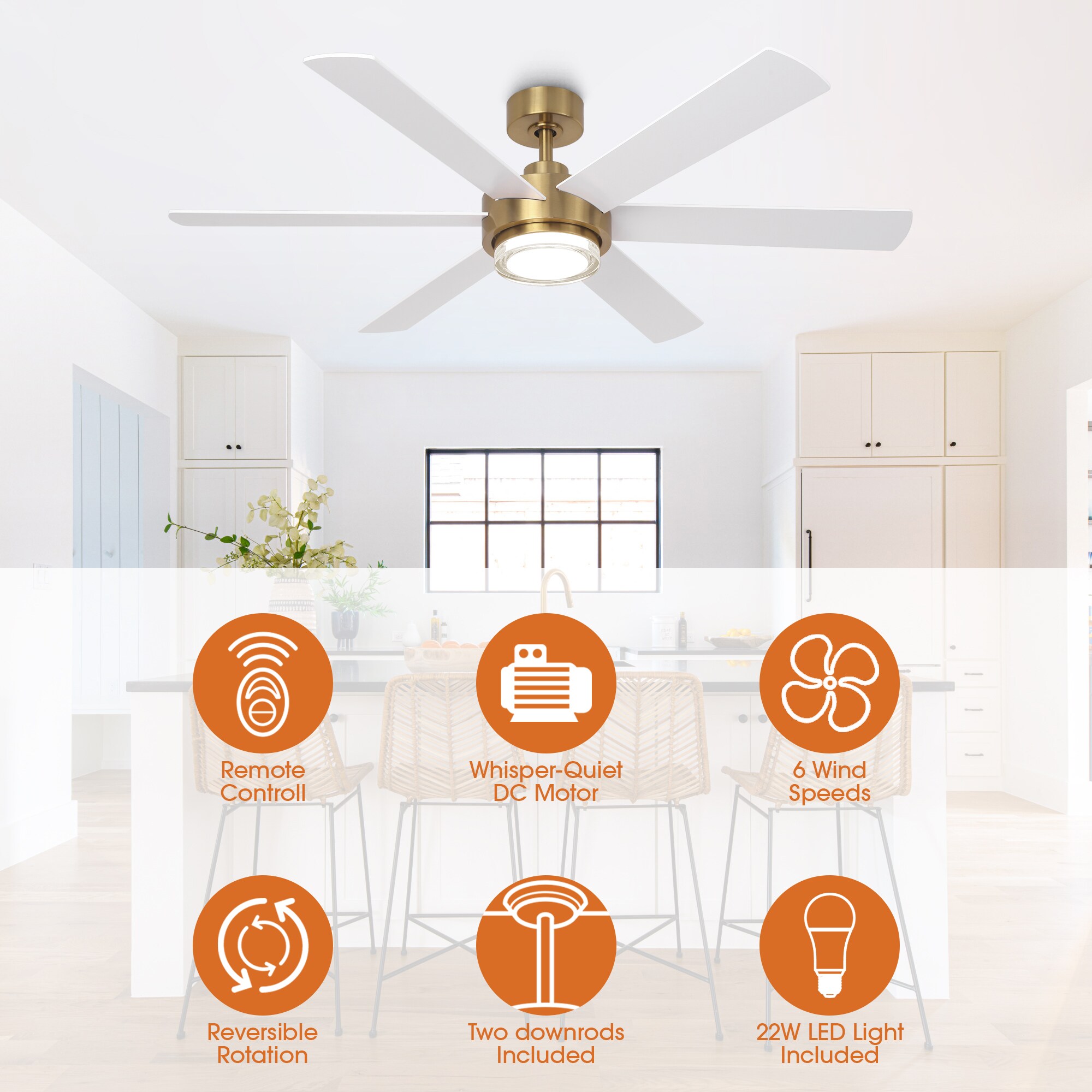 Parrot Uncle F6005GD Ceiling-Fans - View #5