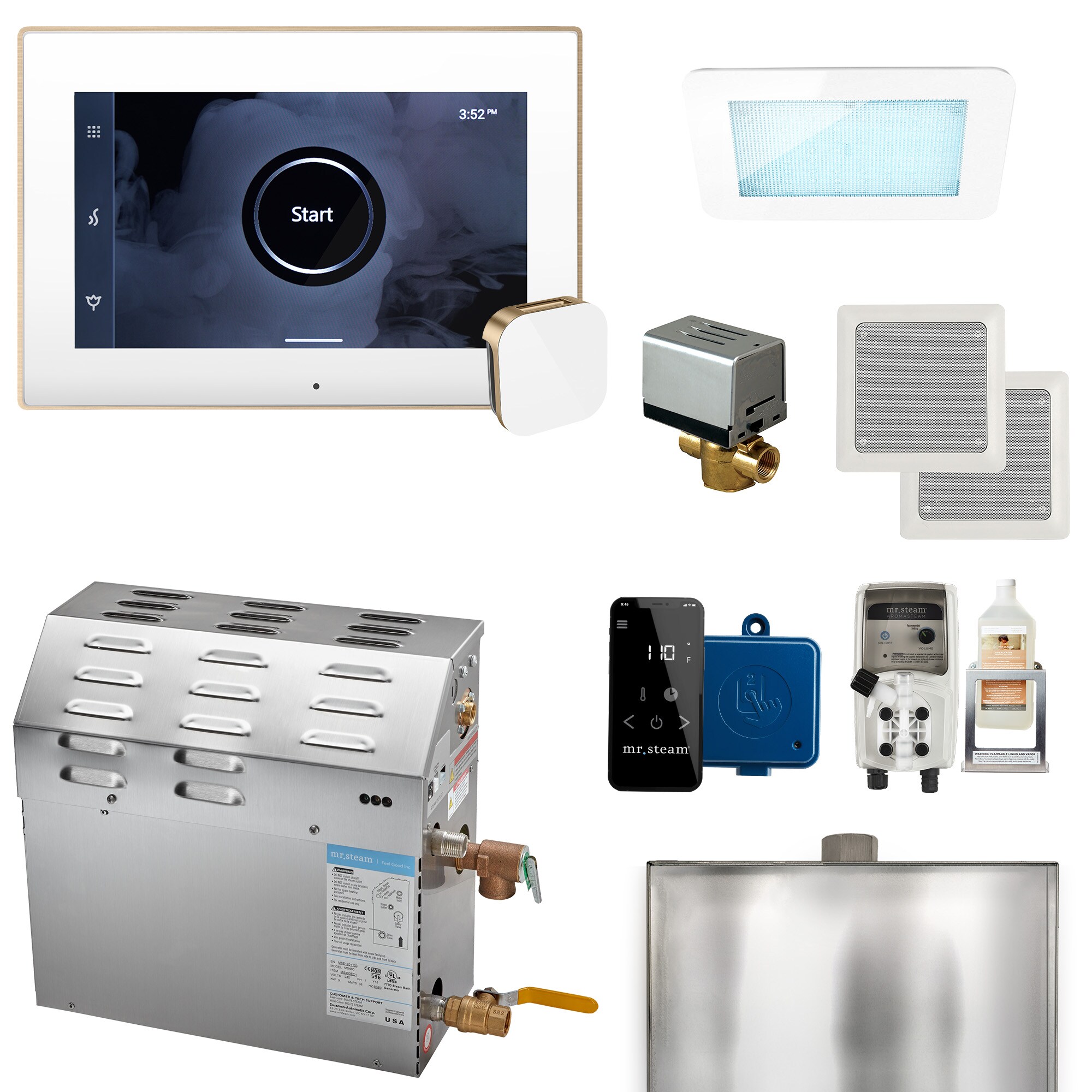 Mr. Steam 05C1ANEBBFJ 5000-watt White Brushed Bronze Steam Generator Control Kit