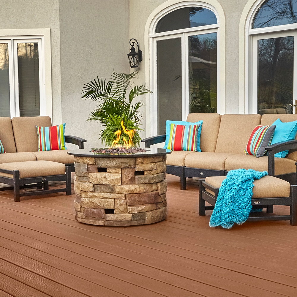 Trex Enhance Basics 16 Ft Saddle Grooved Composite Deck Board In The Composite Deck Boards 4098