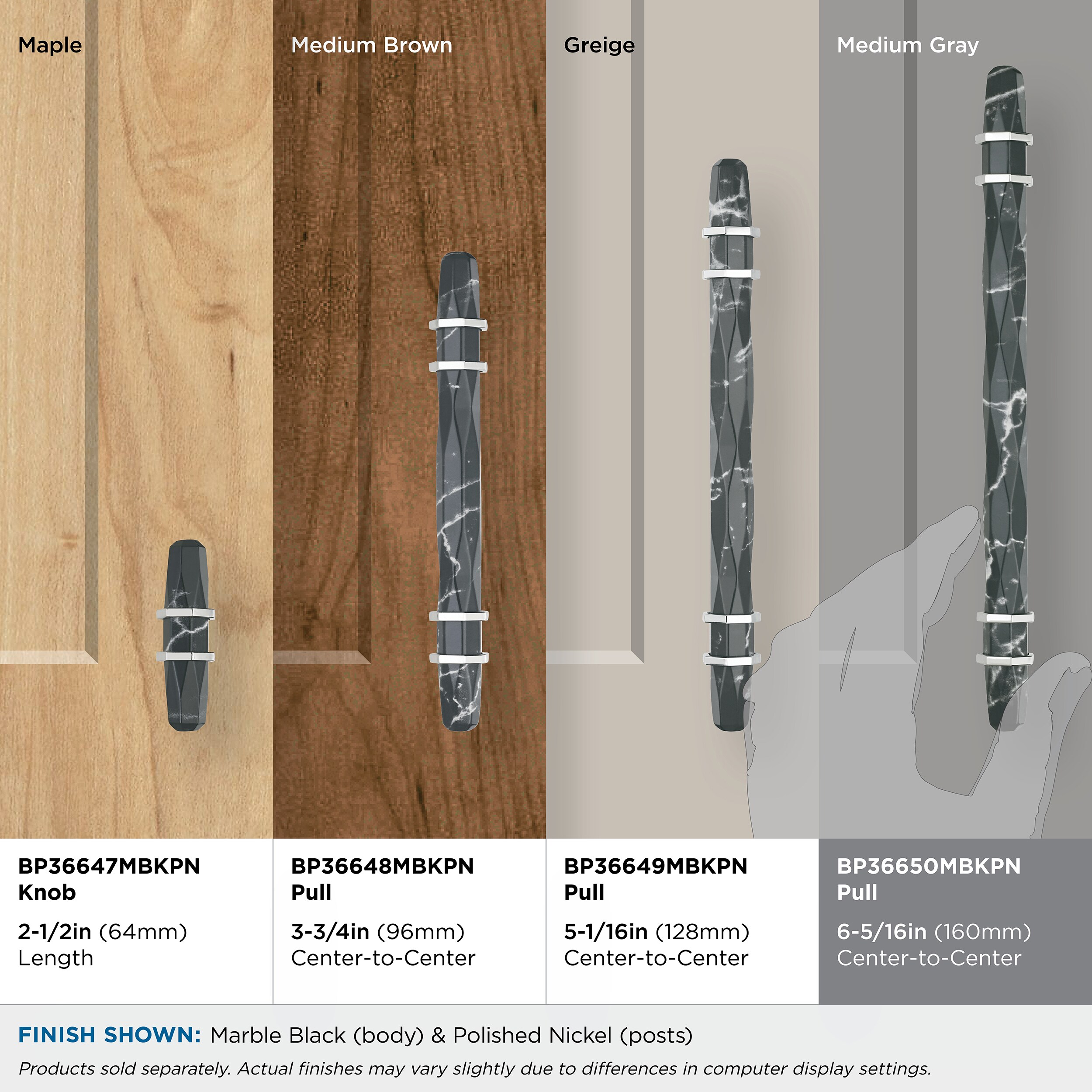 Amerock BP36650MBKPN Cabinet-Pulls - View #9
