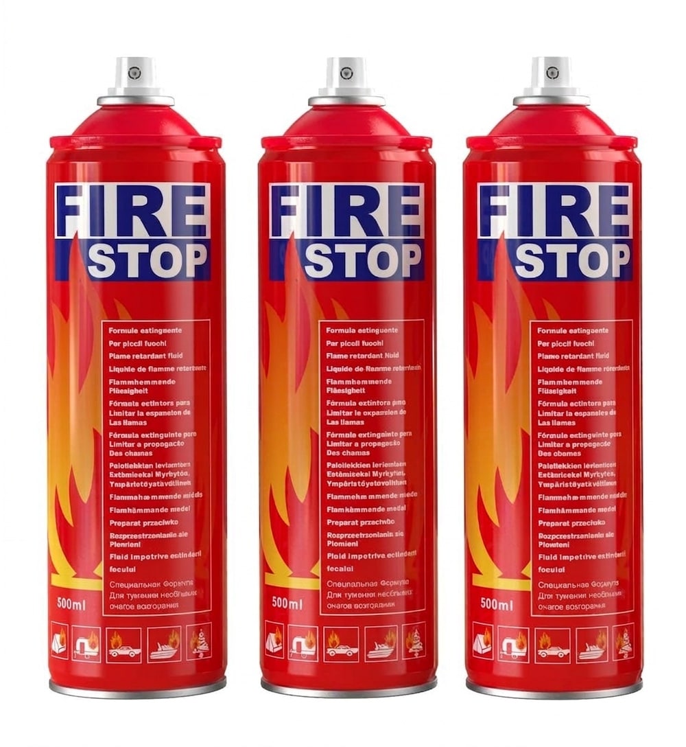 Adrinfly 3 Pack Fire Extinguisher ABCK Class for Home Kitchen Car Boat Compact Portable Multi Purpose with Mounts for Emergency Use No Residue #LAD0420R09