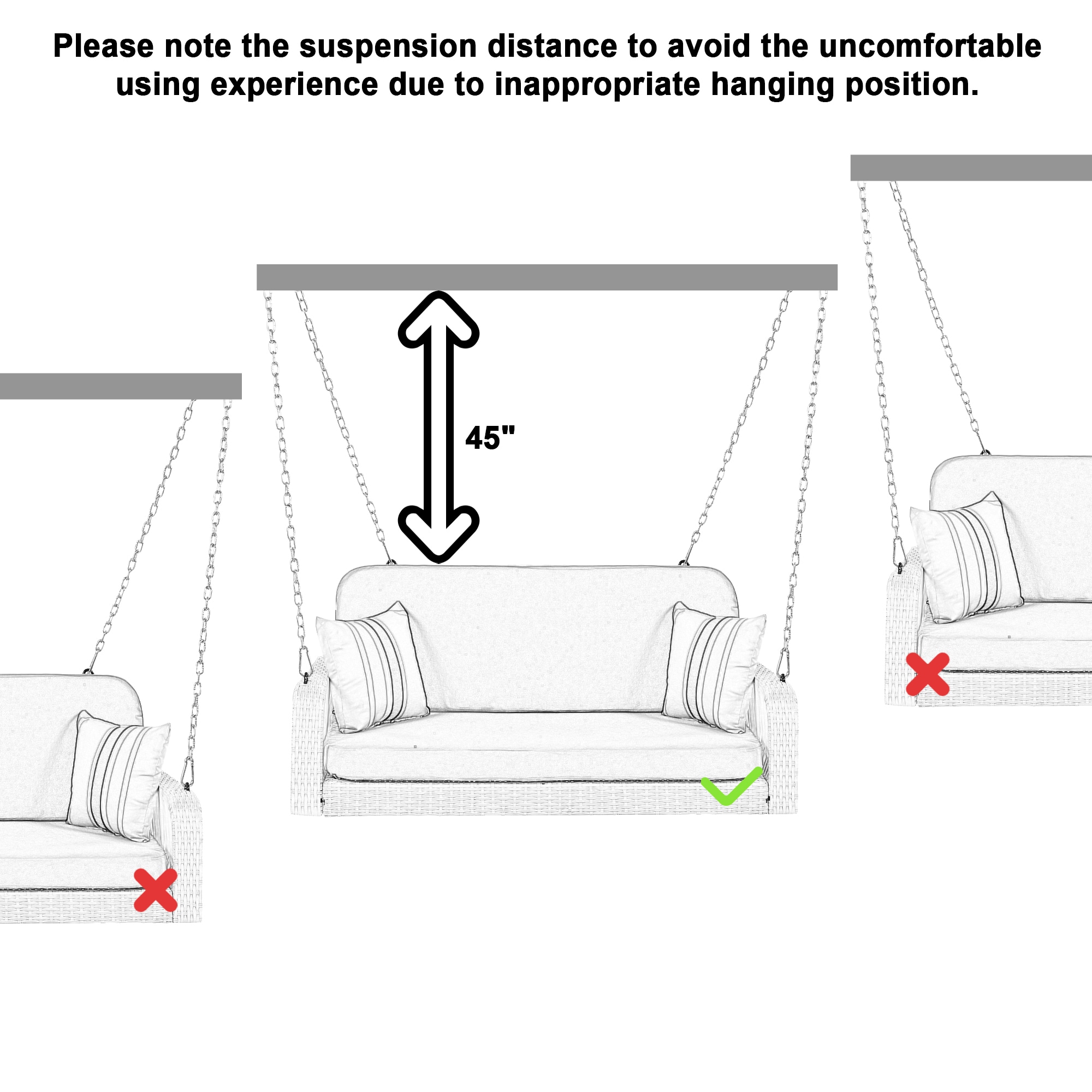 Forclover AL-681WH Swing-Gliders - View #8
