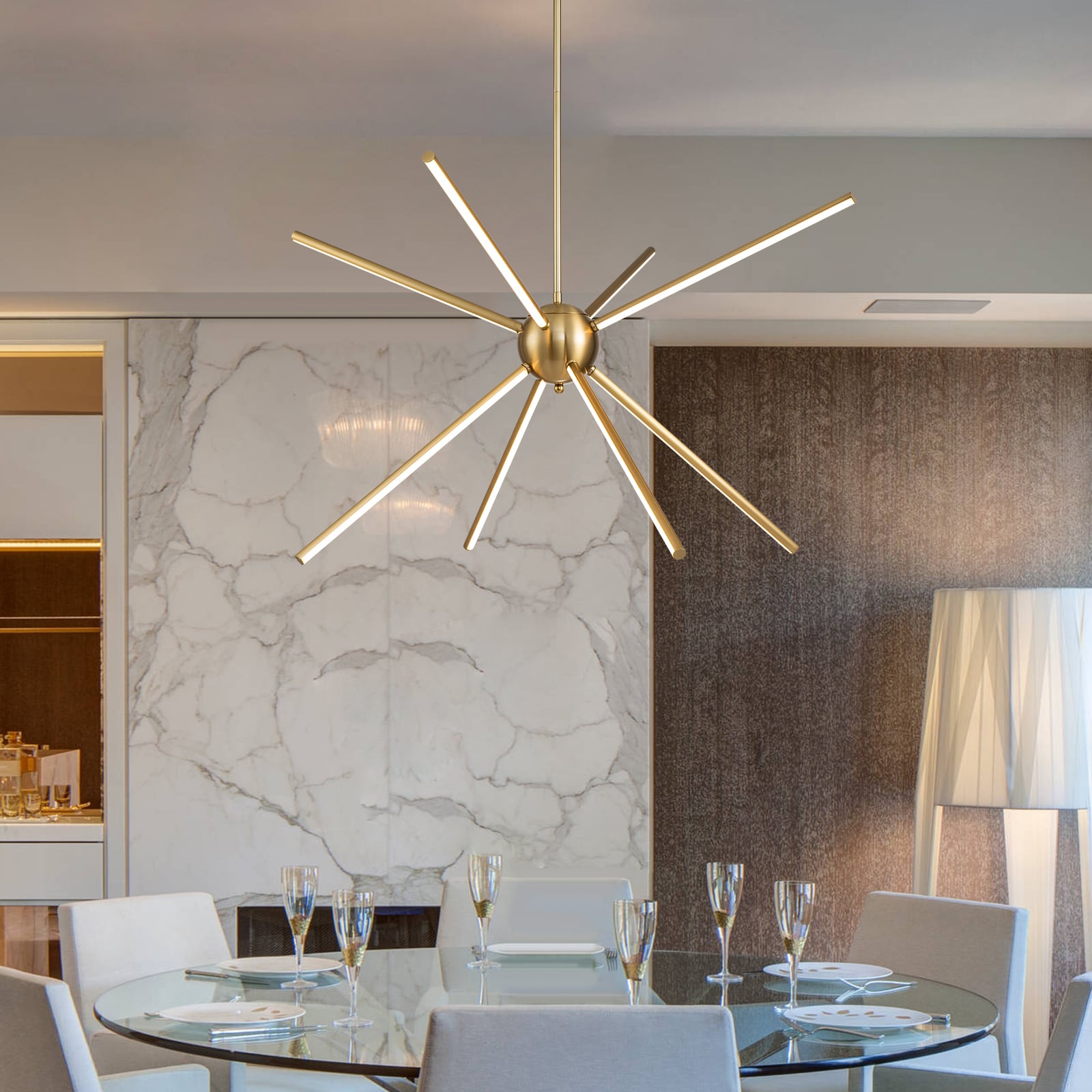 EDISLIVE Modern/Contemporary LED Dry rated Chandelier in the ...