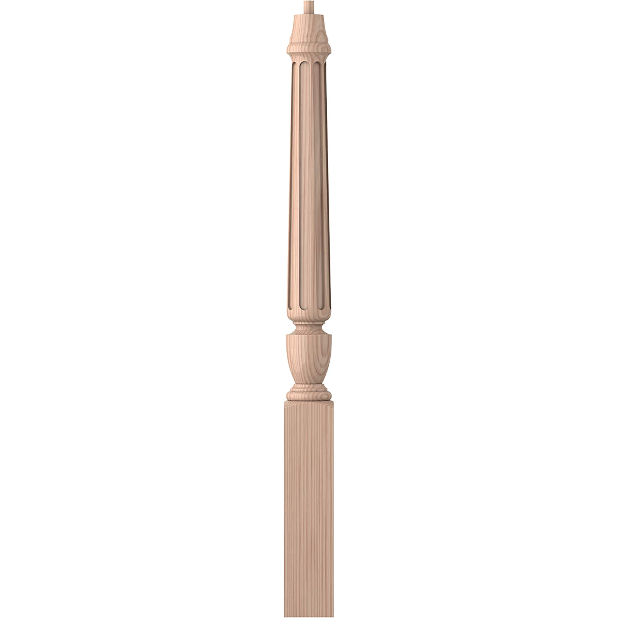 L.J. Smith Stair Systems LJF-3010-B Regent 3.5-in x 43-in Unfinished Beechwood Starting Stair Newel Post