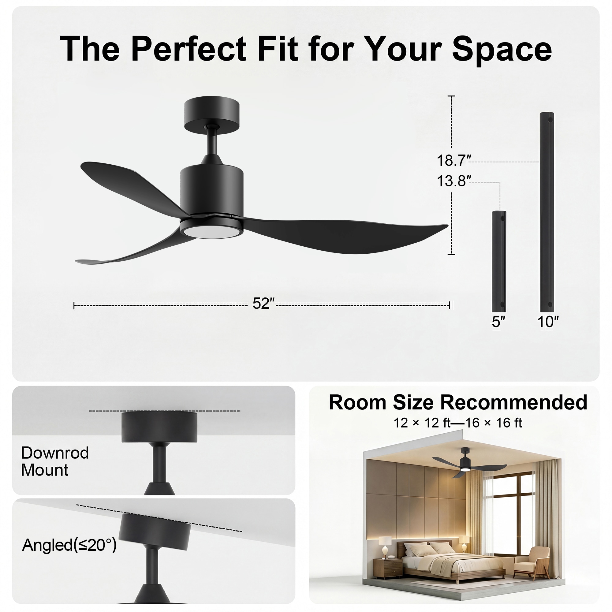 GreenEver CFL-0002-BK Ceiling-Fans - View #4