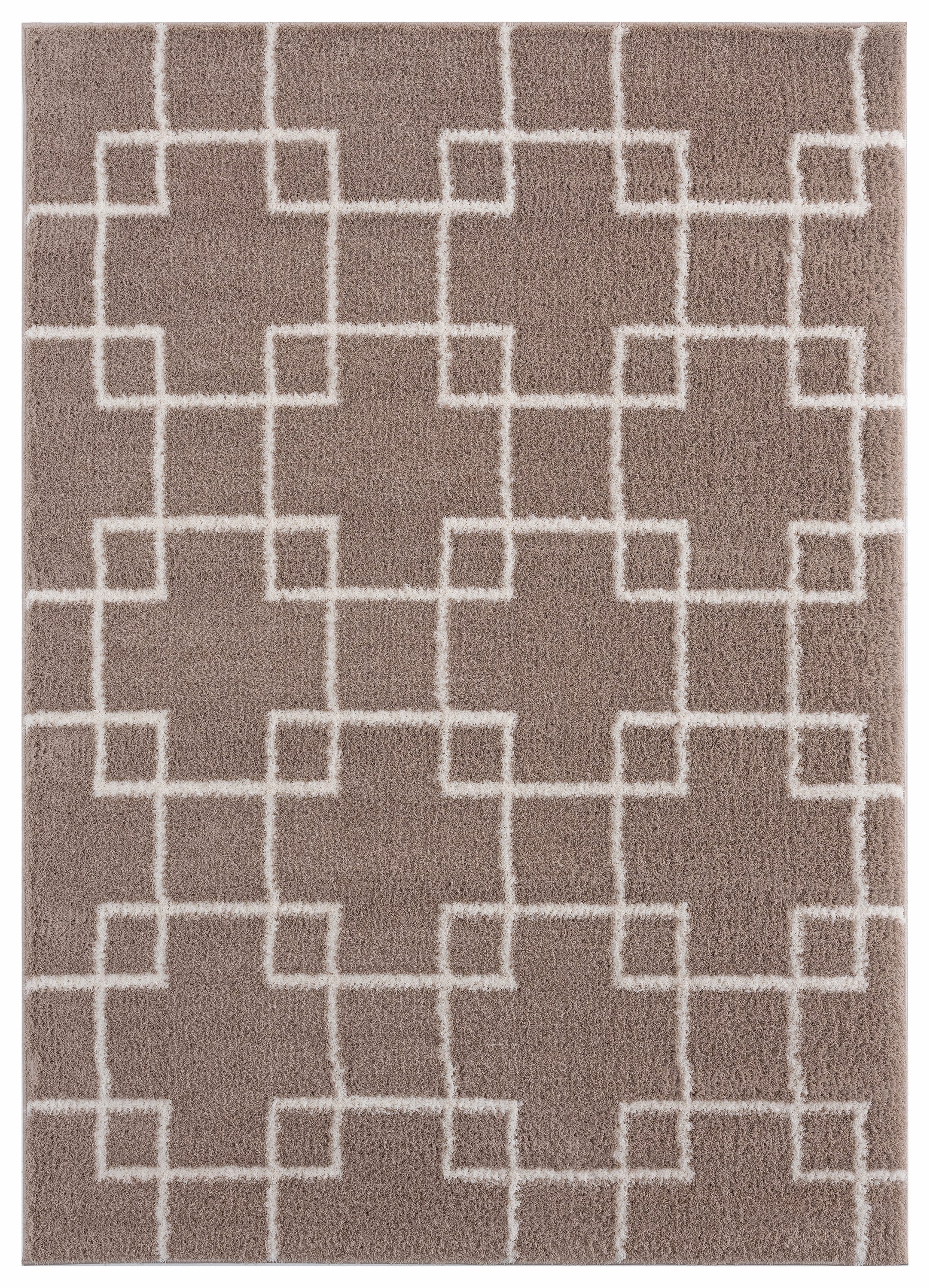 United Weavers Of America 1840 20526 24 Tranquility 2 x 3 (ft) Polyester Beige Rectangular Indoor Geometric Mid-Century Modern Area rug