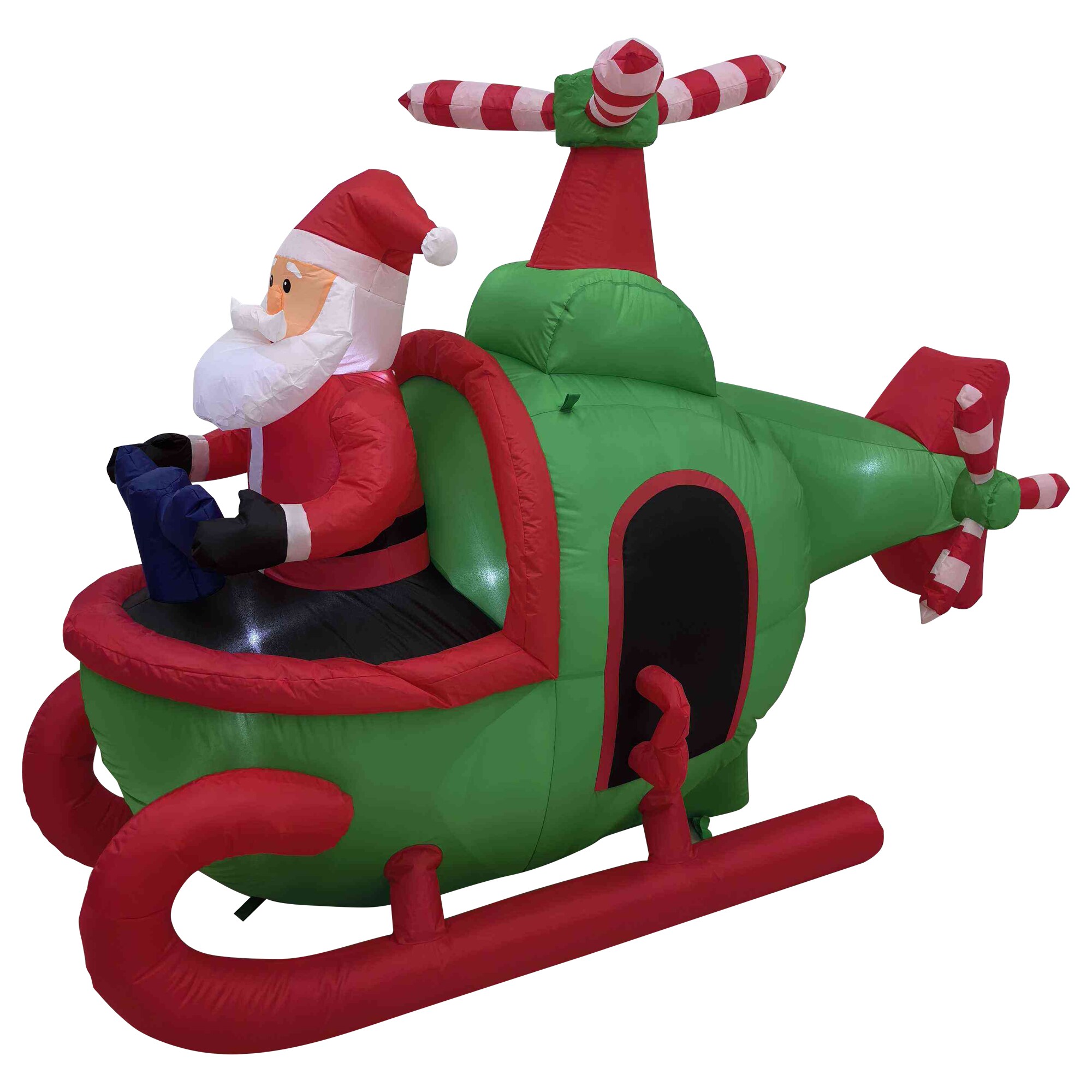 Northlight 35768192 55-in Freestanding Santa Inflatable with Clear Incandescent Lights