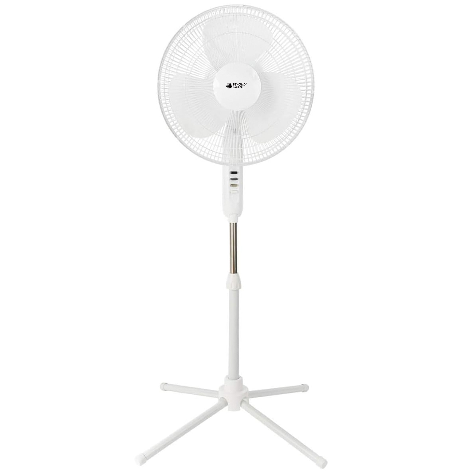 BEYOND BREEZE ST16AWT 16-in 120 -Volt 3 -Speed Indoor White Oscillating Pedestal Fan
