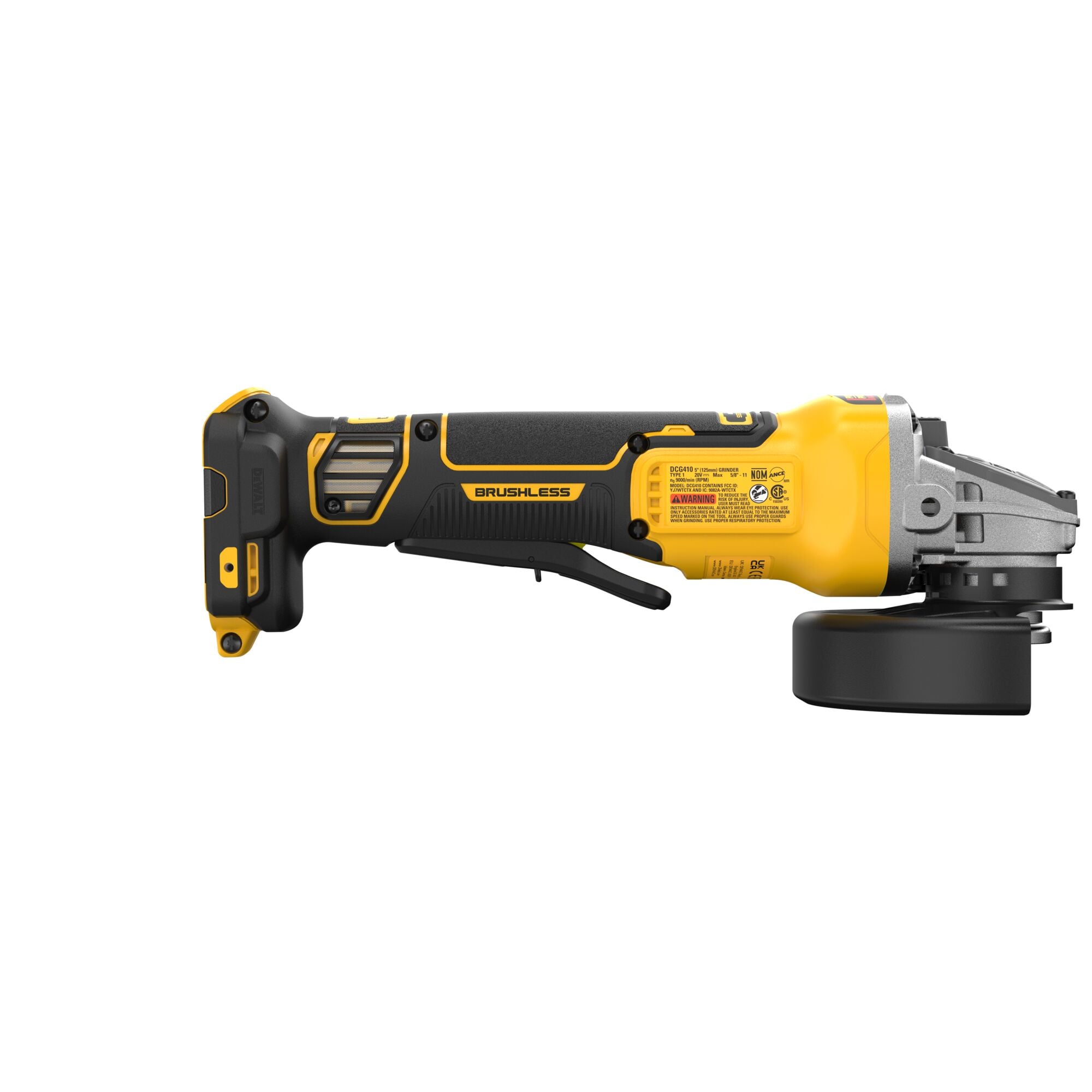 DEWALT XR 4.5 in 20 volt Max Paddle Switch Brushless Cordless Angle Grinder Charger Not Included in the Angle Grinders department at Lowes