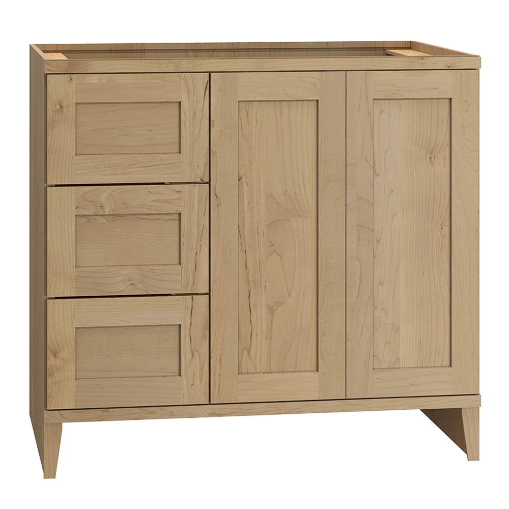 Diamond Express 331 3VSD363421L Jamestown 36-in Coastline Brown Bathroom Vanity Base Cabinet without Top