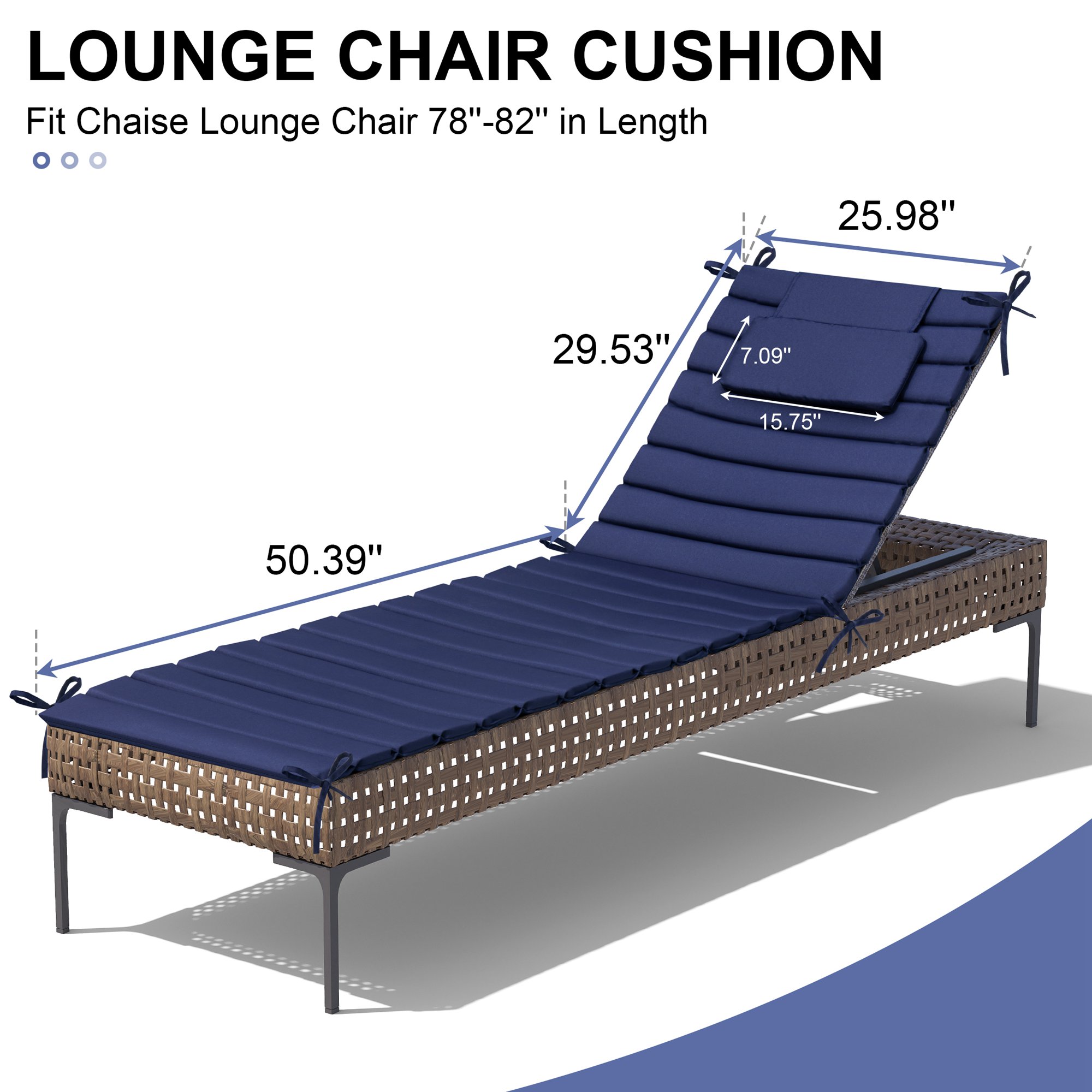 CloudFly CL-CU003NAV80-2 Patio-Furniture-Cushions - View #3