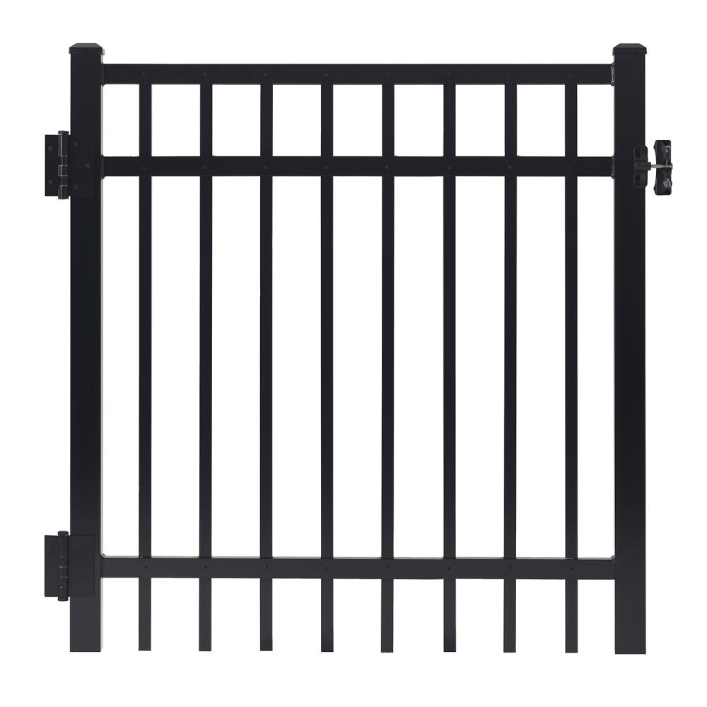 Gilpin Legacy elite 4-ft H x 4-ft W Black Aluminum Walk-Thru Gate at ...