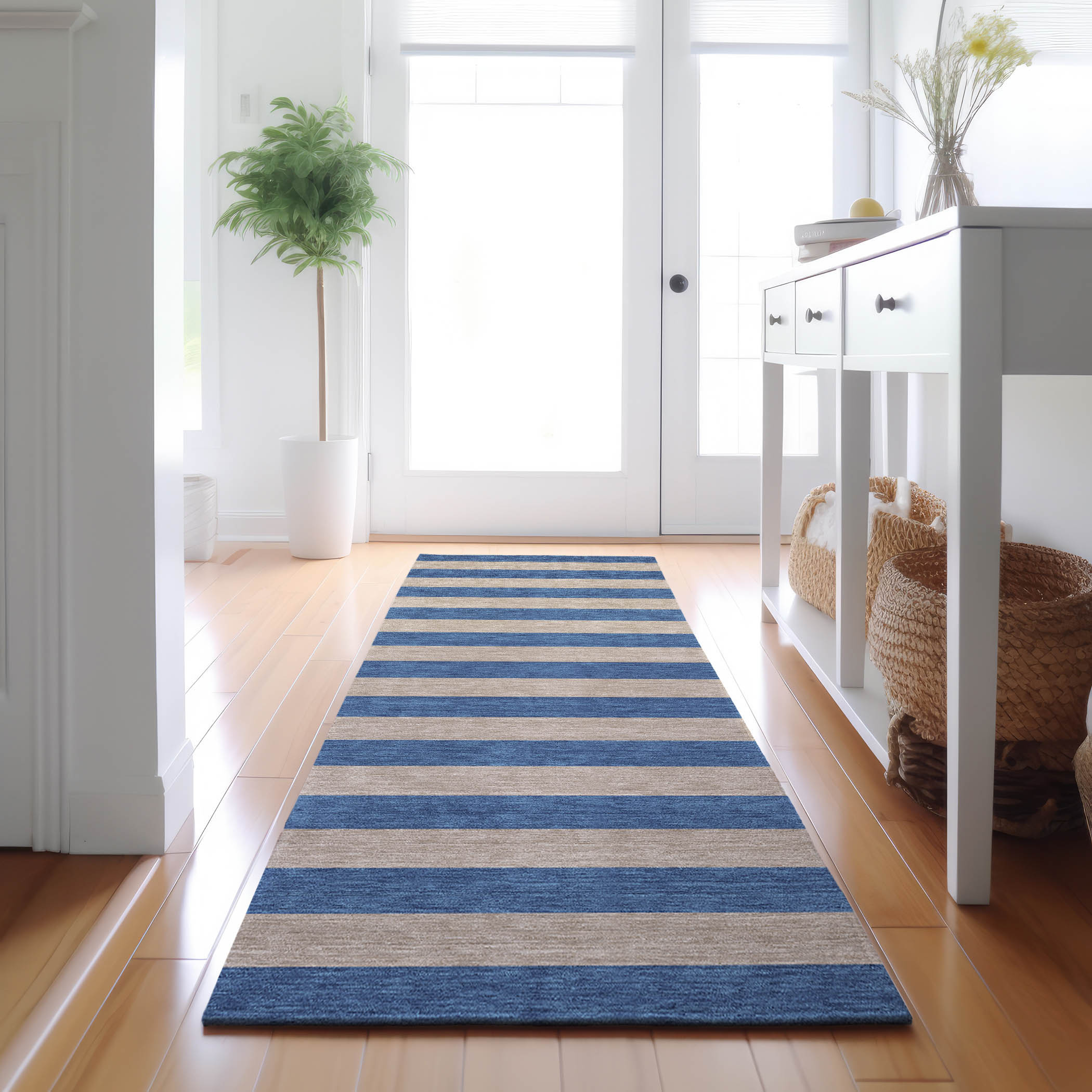 Addison Rugs AMF543PP3X5 Mayfield AMF543PP 3 x 5 (ft) Loomed Polyester Purple Rectangular Indoor Geometric Machine washable Area rug