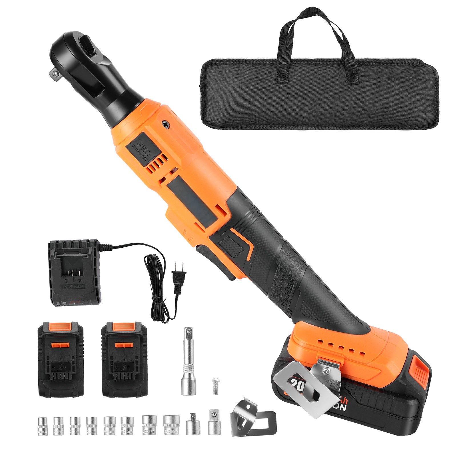 SUGIFT 3/8 in Cordless Ratchet Wrench Electric Ratchet Set #LJMLSSUSS189