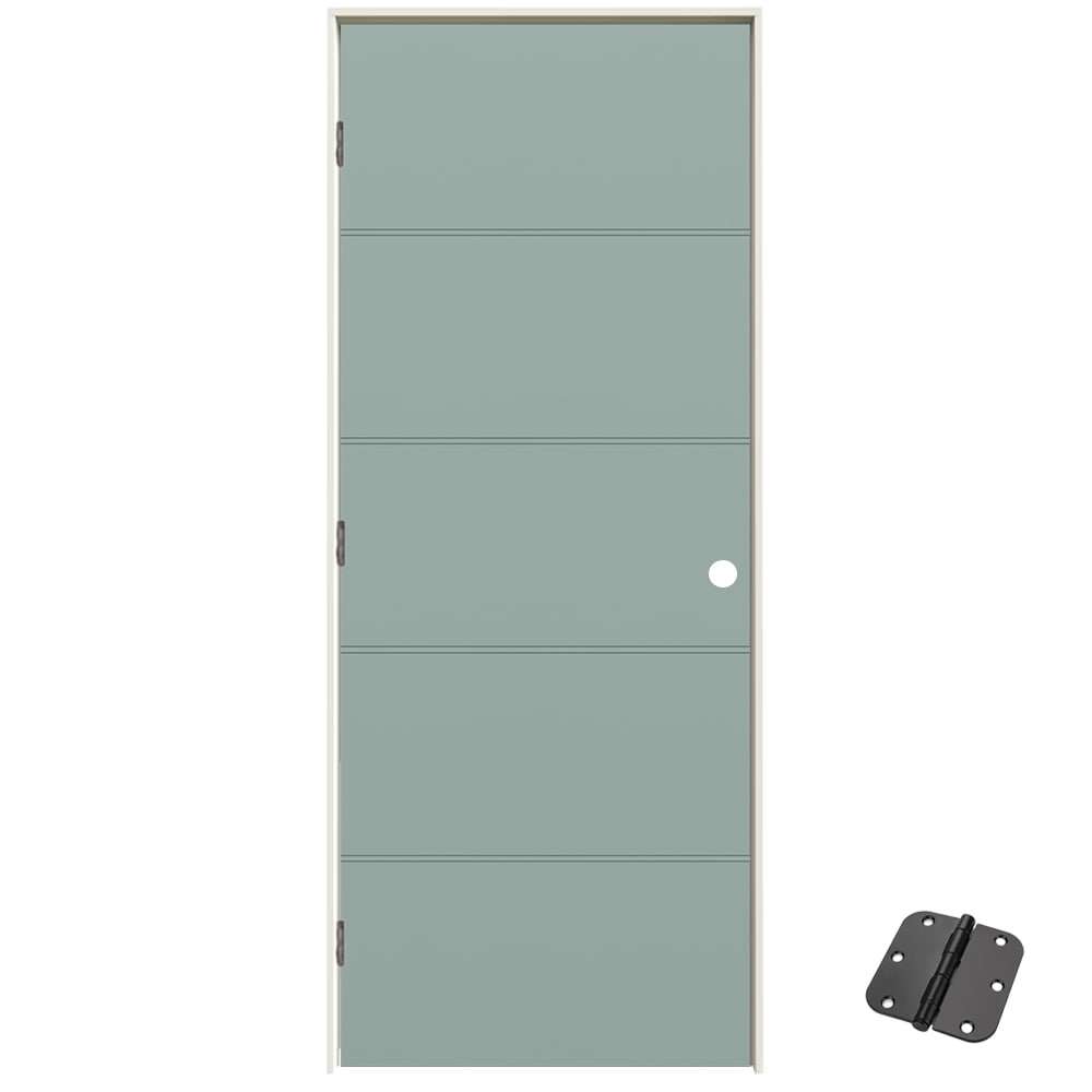 RELIABILT 36-in x 80-in Arctic Ice Hollow Core Flush Right Hand ...