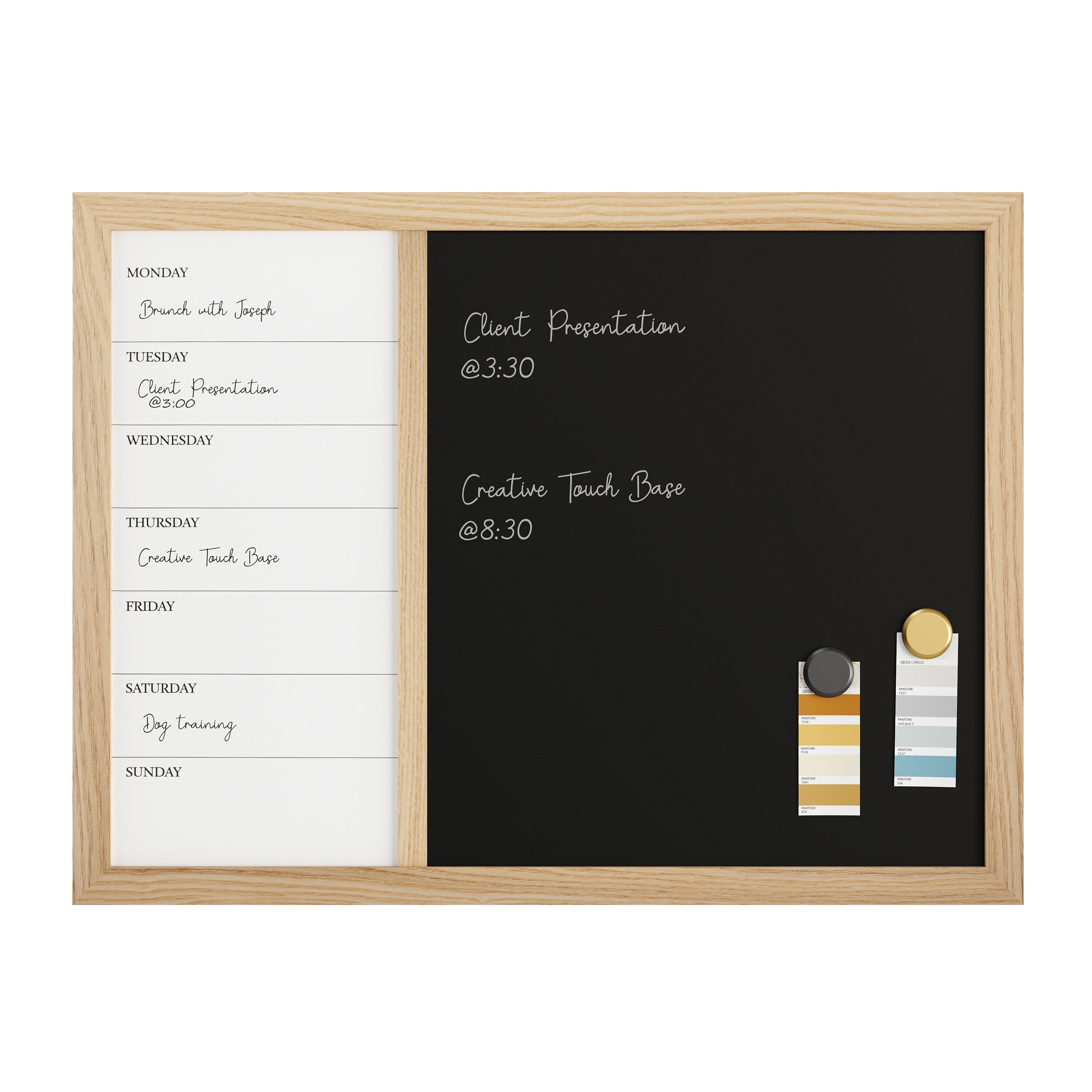 Chalkboard Calendar Corkboard Combo, 24 x 18 Chalkboard & Corkboard Combo