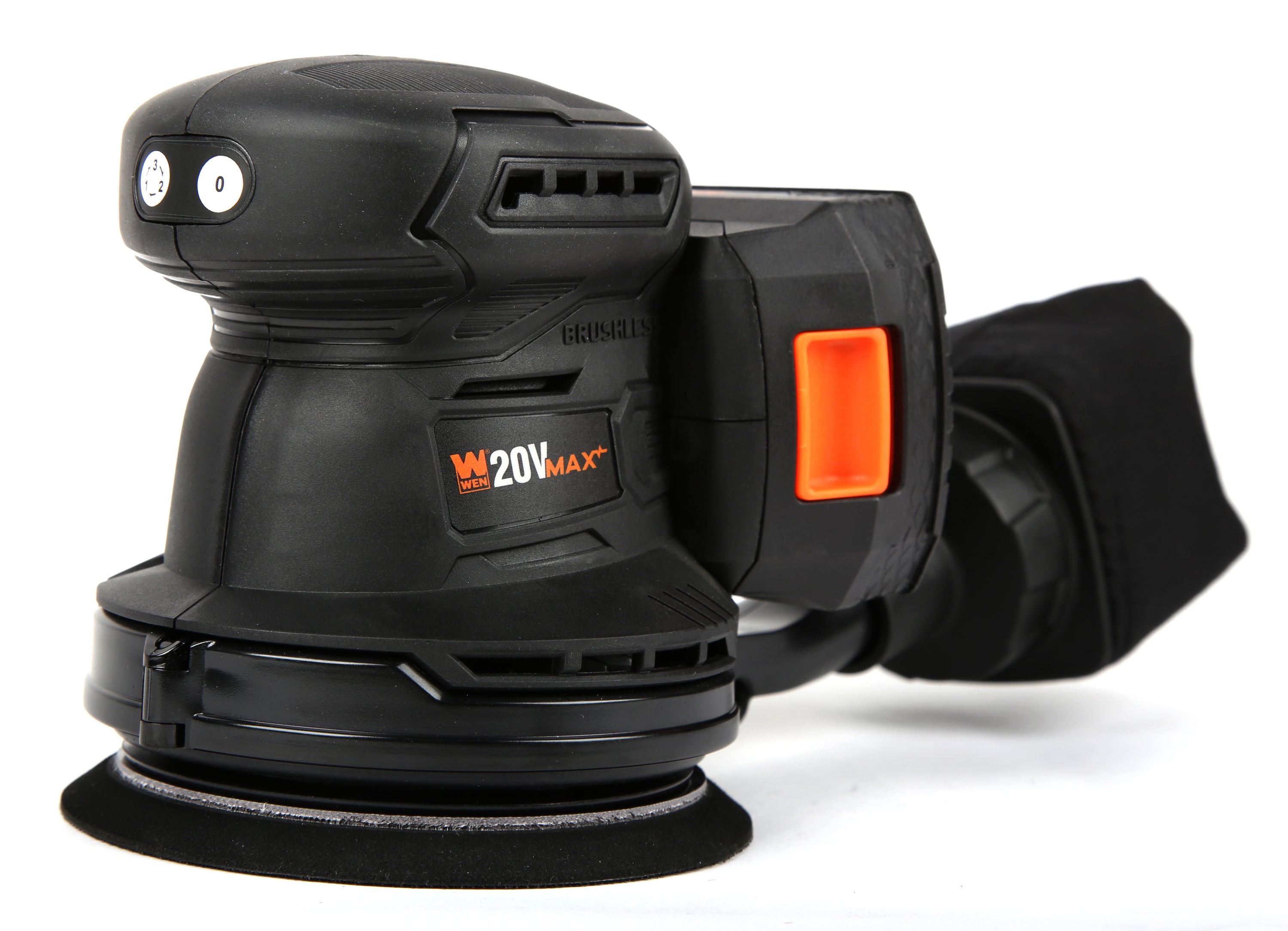 WEN 20405 20-Volts Brushless Random orbital Cordless Sander with Dust Management Battery Included