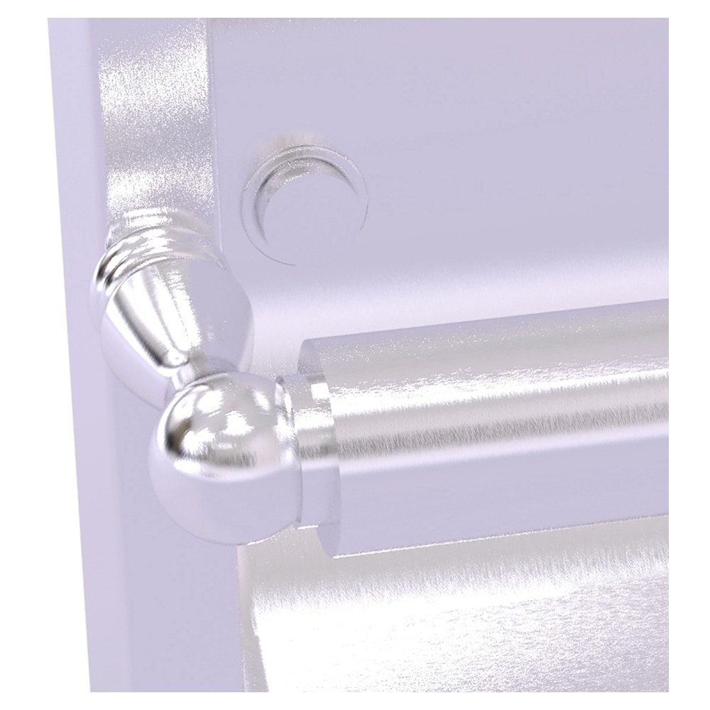 Satin Chrome Recessed Wall Mounted Toilet Paper Holder