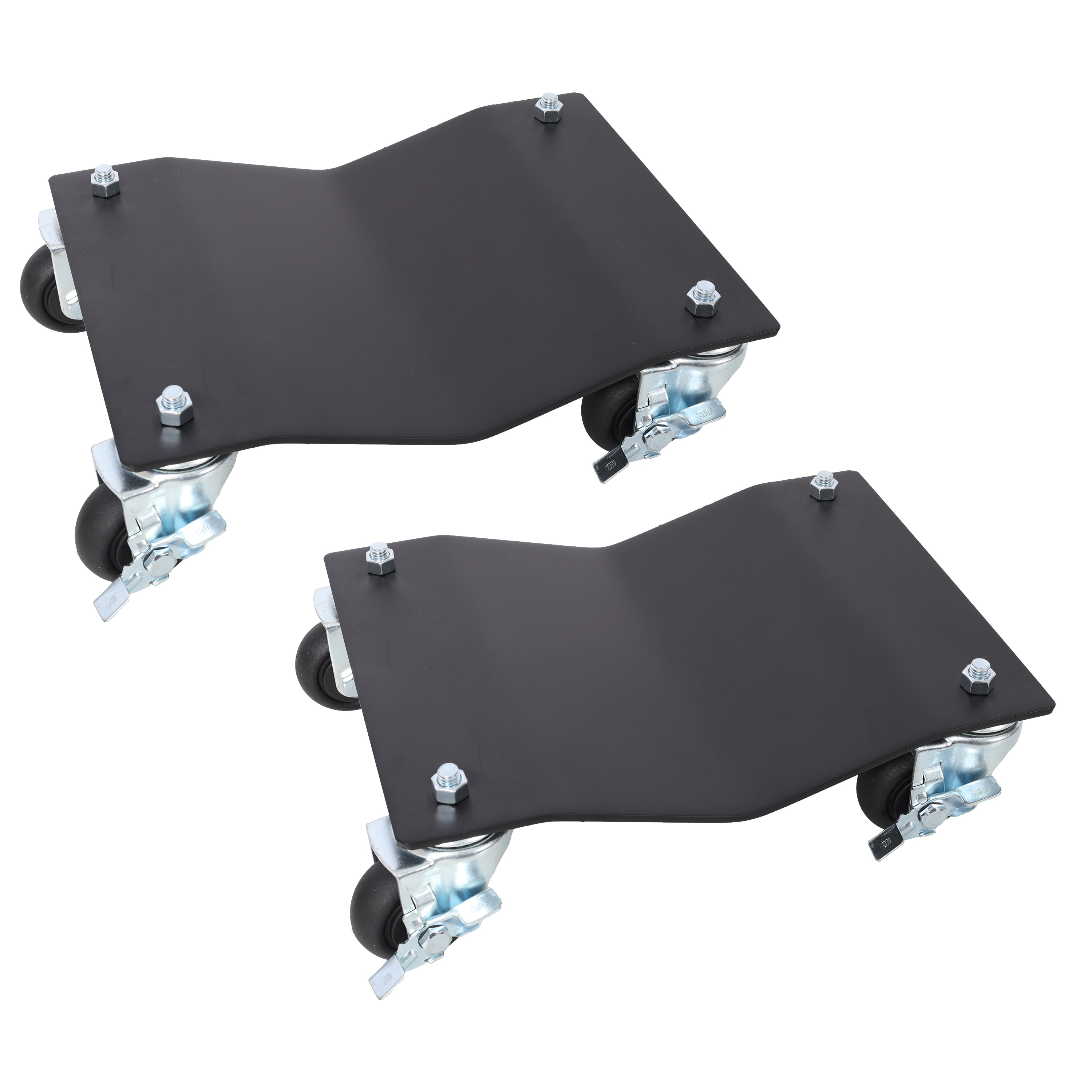 Maocao Hoom 5000-lb Capacity 4 -Wheel Black Steel Dolly