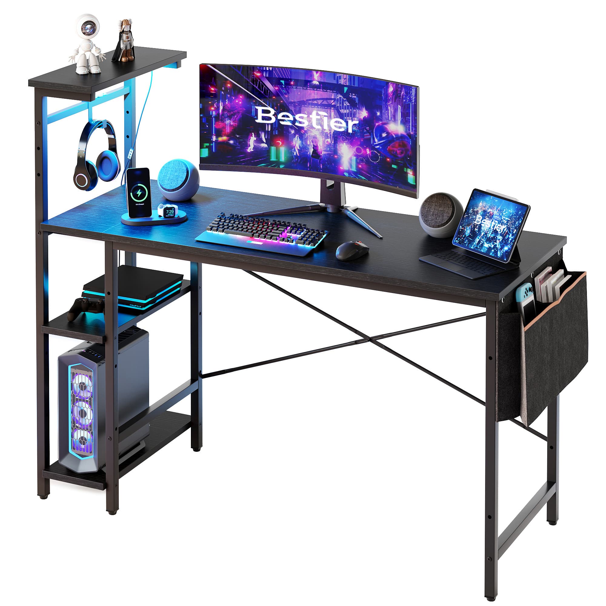 Bestier LOW-D513S-BLKG desks - View #2