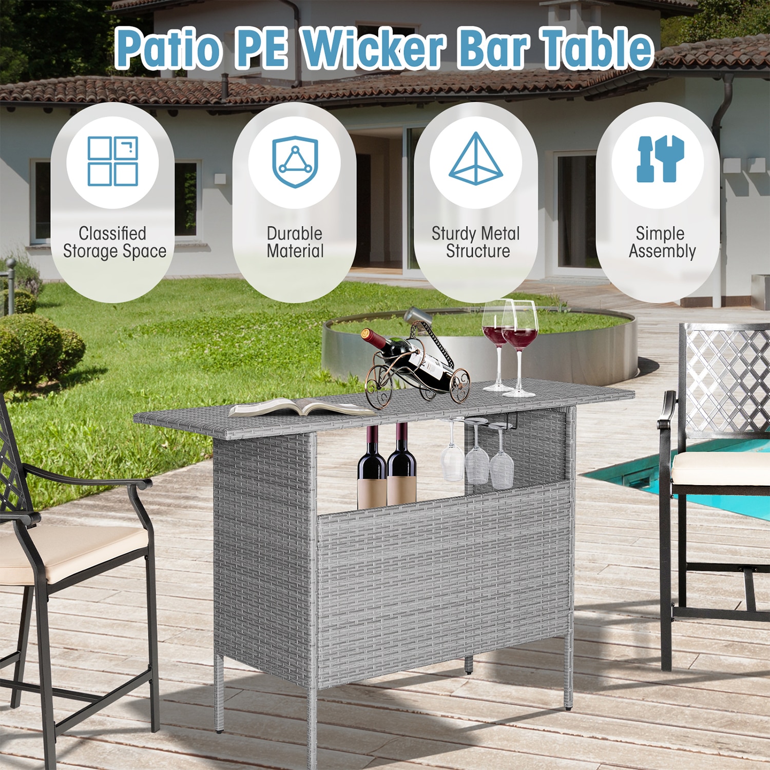 WELLFOR OUG70677 Patio-Tables - View #3