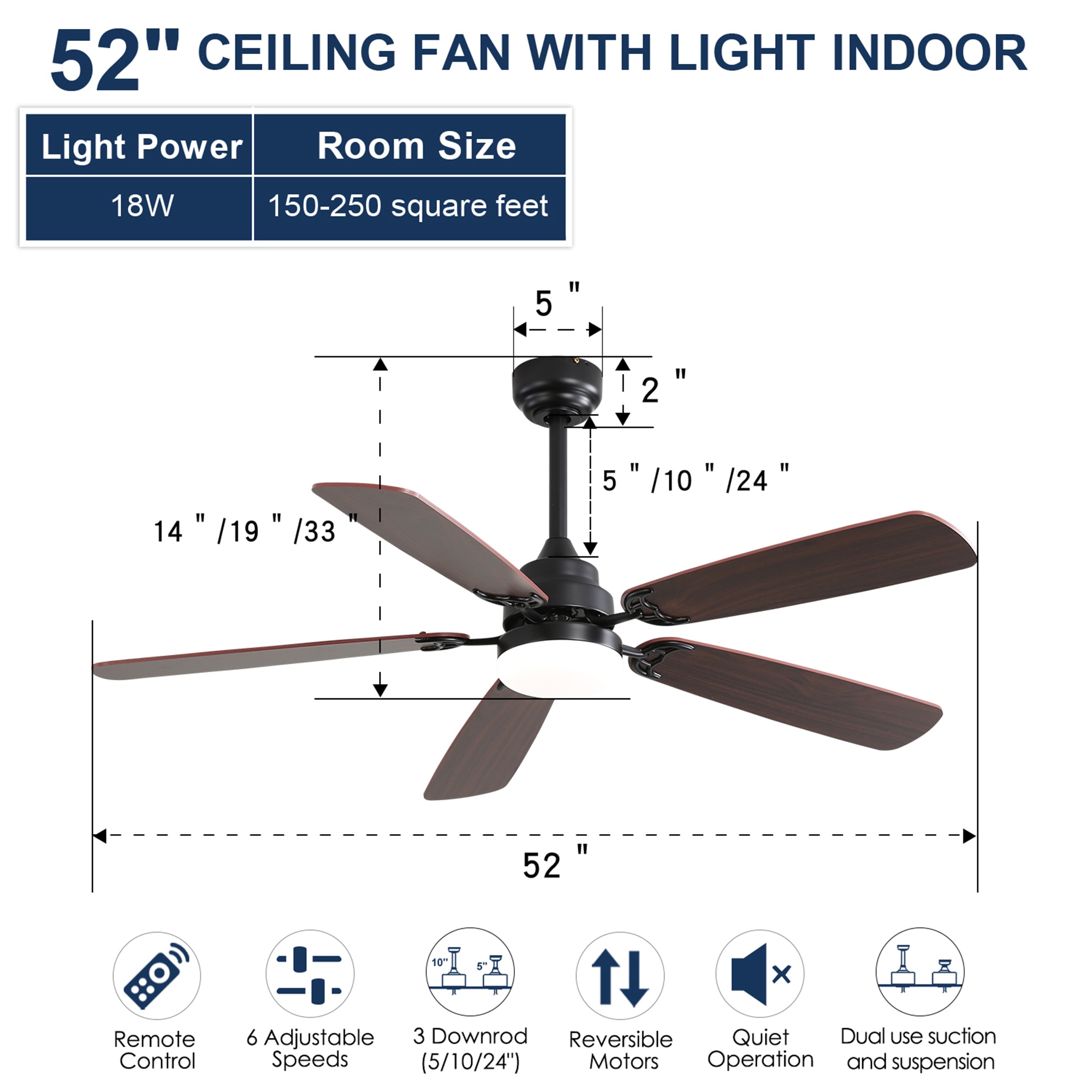 SINOFURN SYD130008BK Ceiling-Fans - View #4