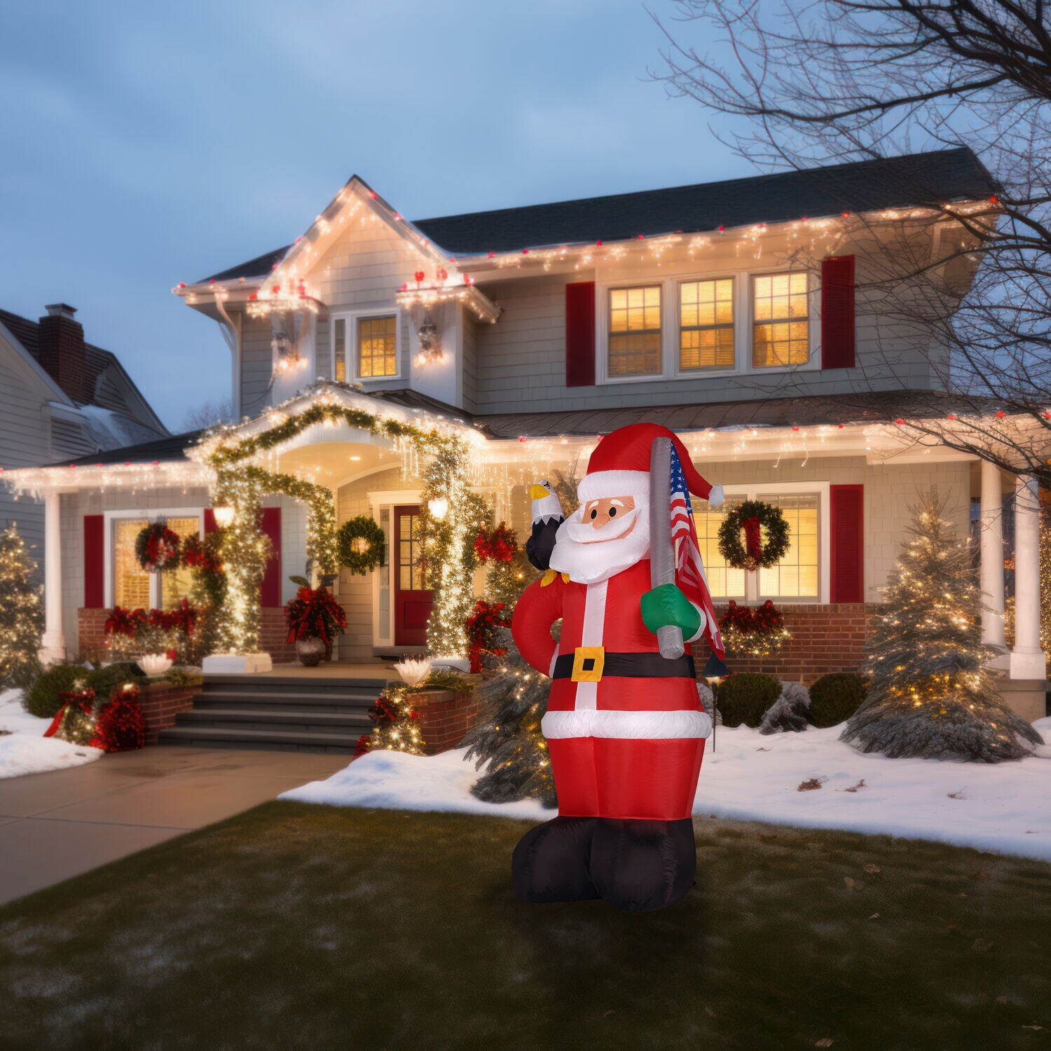 Fraser Hill Farm FHFSANTA081-L Christmas-Inflatables - View #17