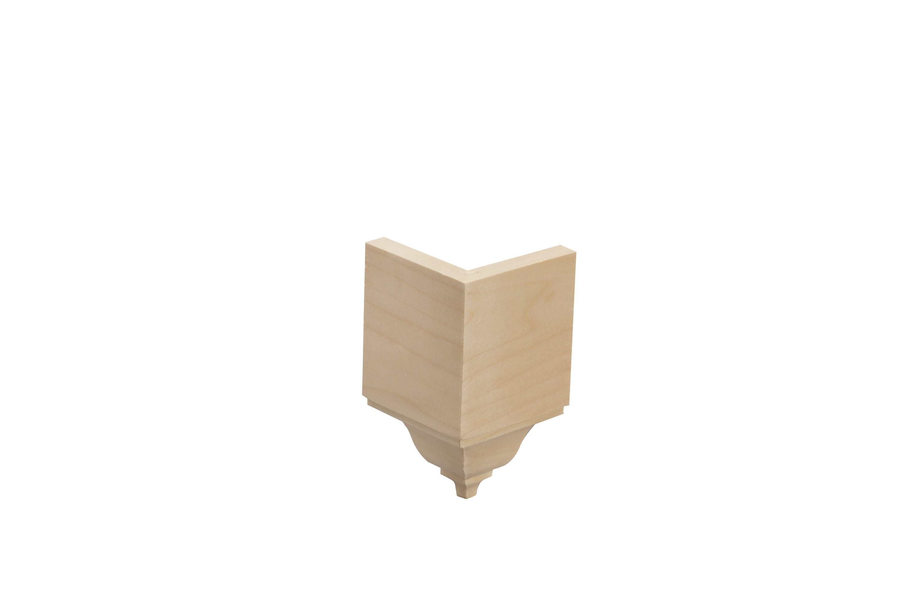 Ornamental Mouldings EV1898MIDWHW 5-7/8-in x 3-1/8-in Interior Unfinished Wood 1898 Mid Crown Moulding Block